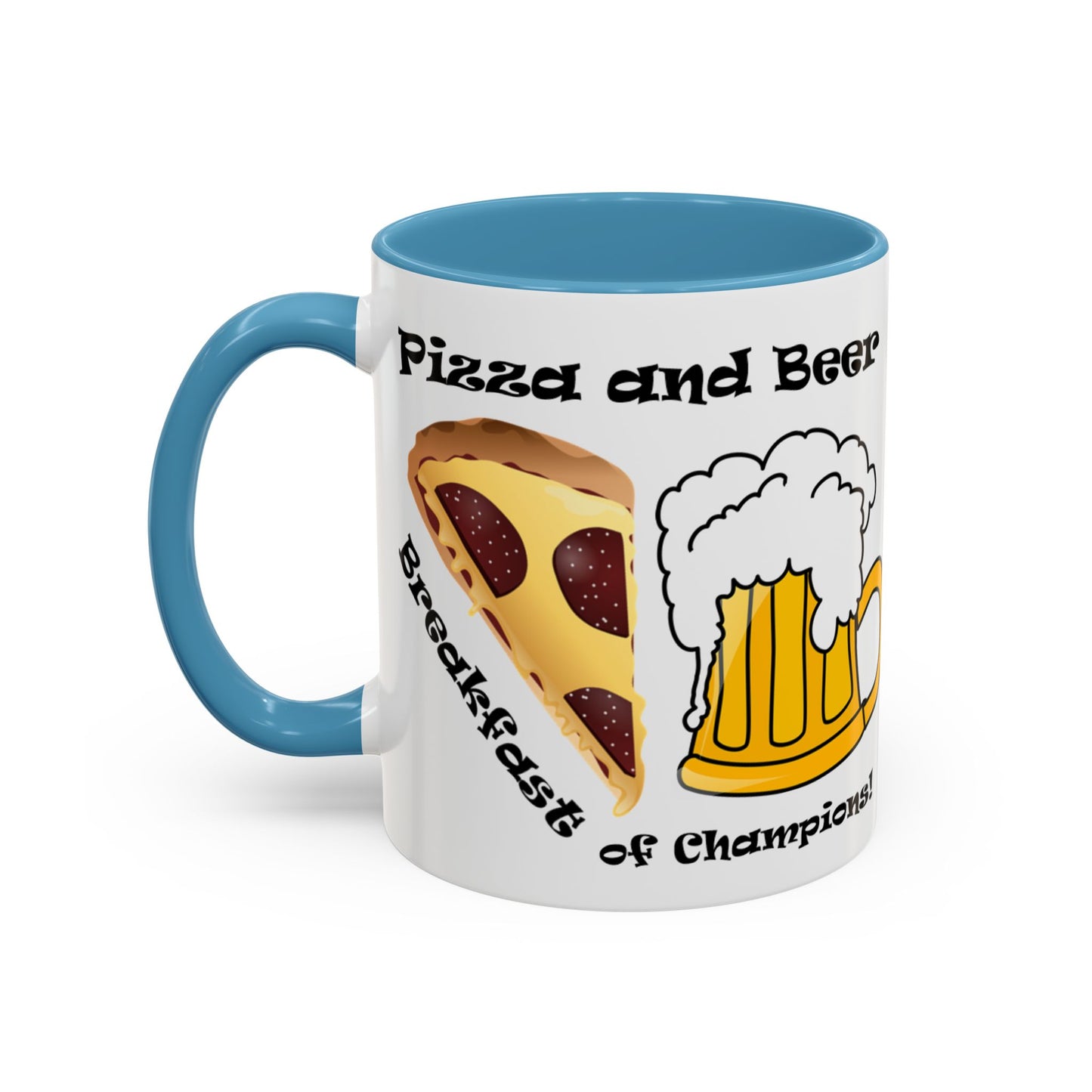 Pizza and Beer - Accent Coffee Mug (11, 15oz)