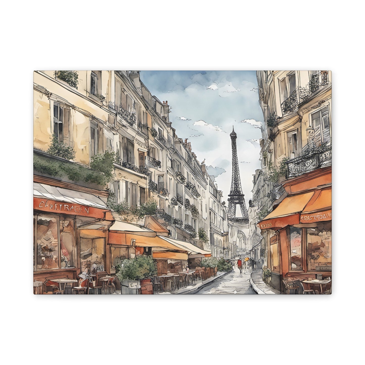 Paris Street - Canvas Stretched, 0.75"