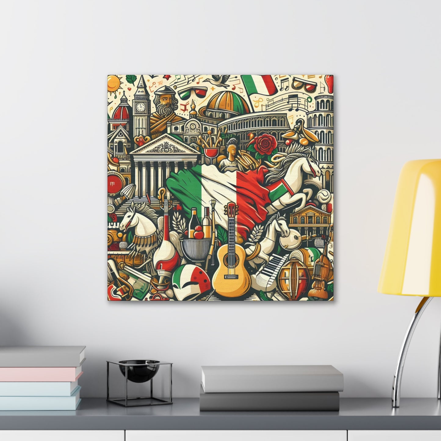 Italian Mural - Canvas Stretched, 0.75"