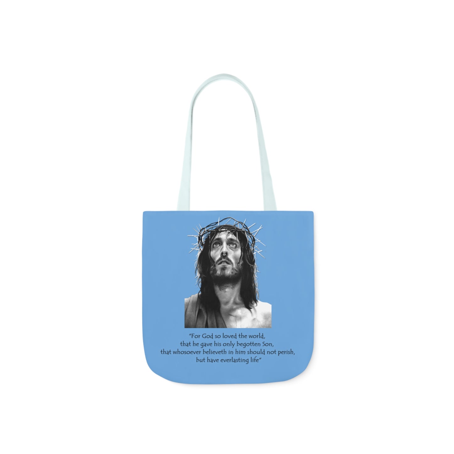 John 3:16 - Canvas Tote Bag, 5-Color Straps - Religion - Easter