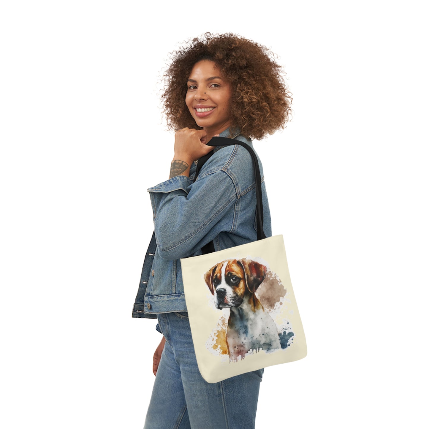 Boxer - Canvas Tote Bag, 5-Color Straps