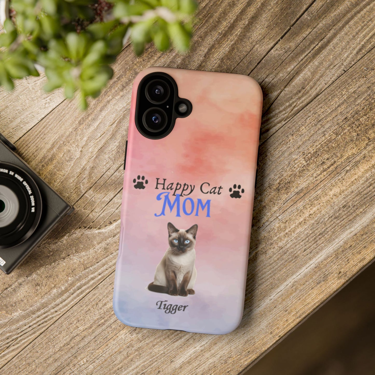 Happy Cat Mom - Personalized - Whimsical Phone Cases - Mother's Day