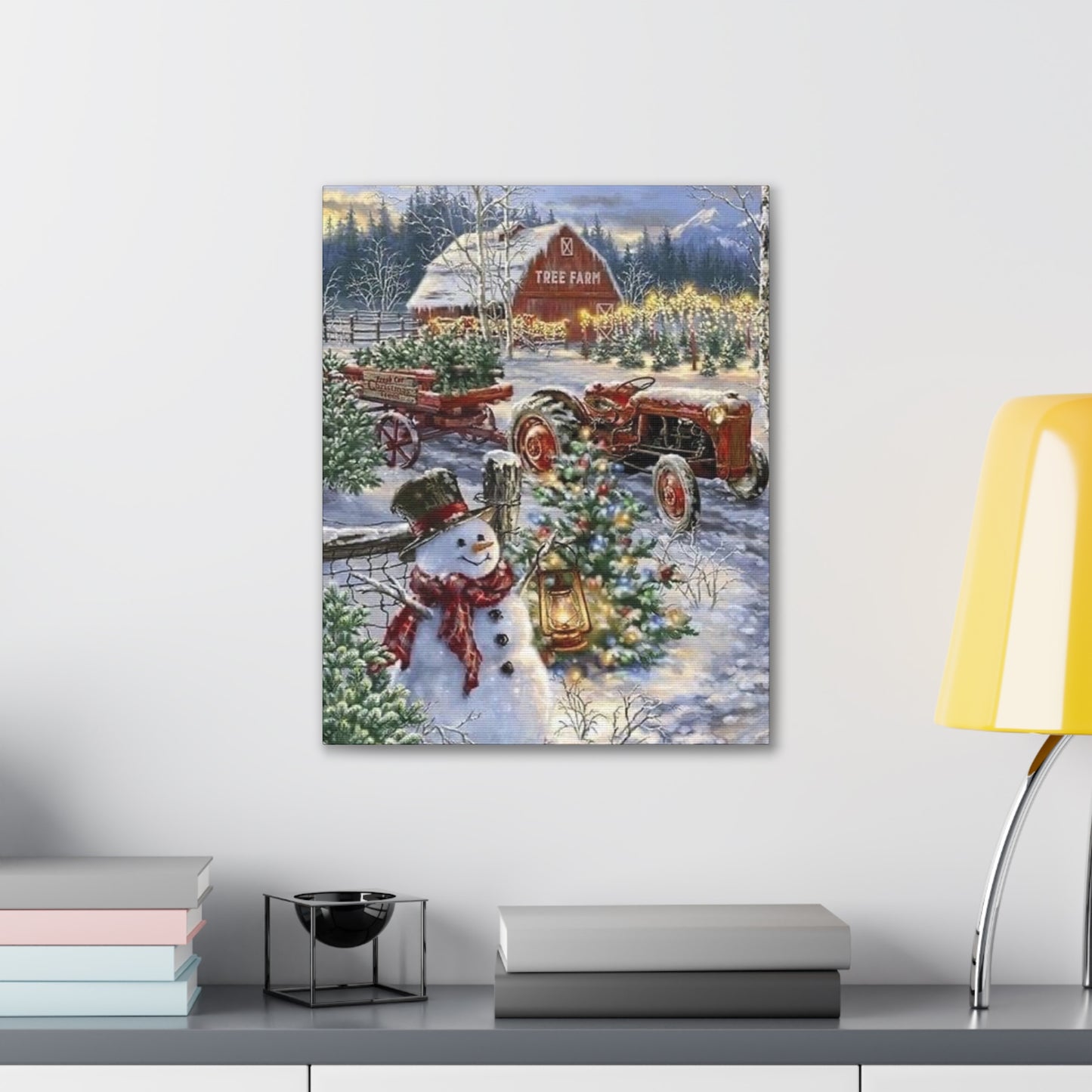 On the Farm - Canvas Stretched, 0.75" Christmas