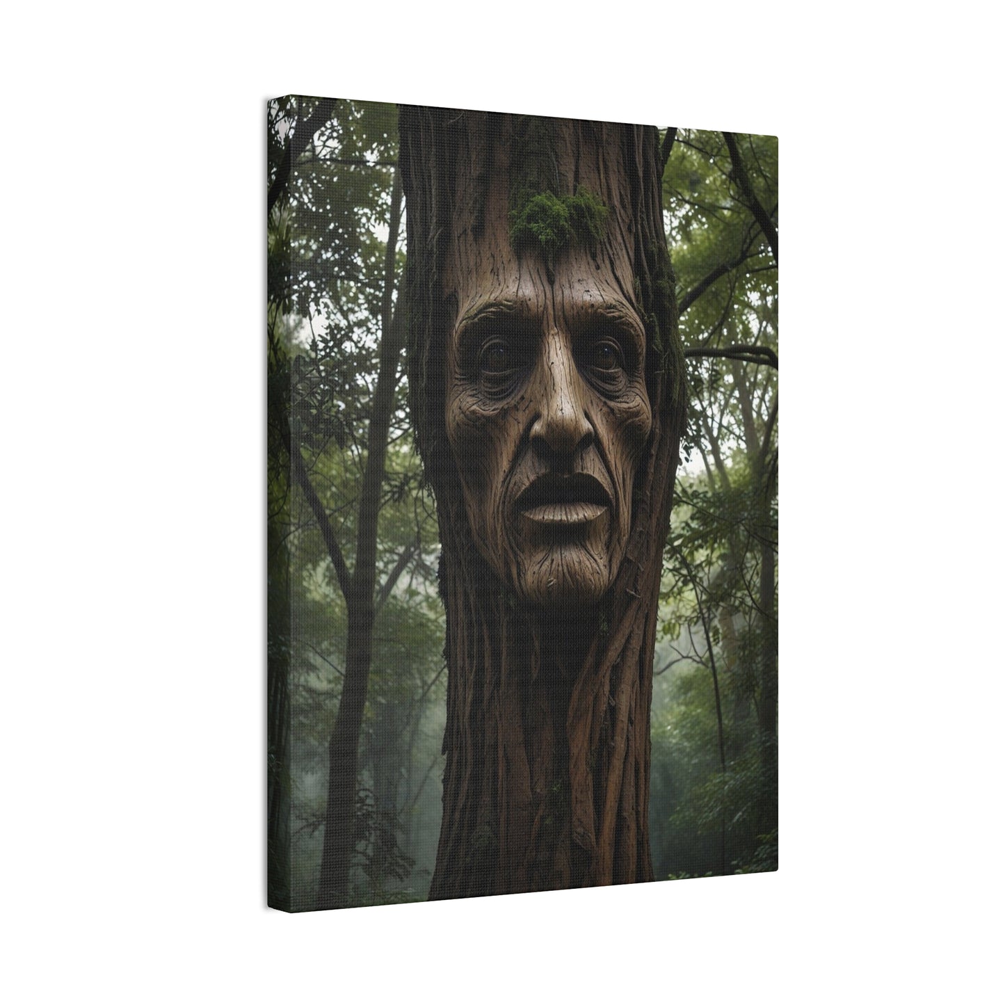 Face in the tree - Canvas Stretched, 0.75"