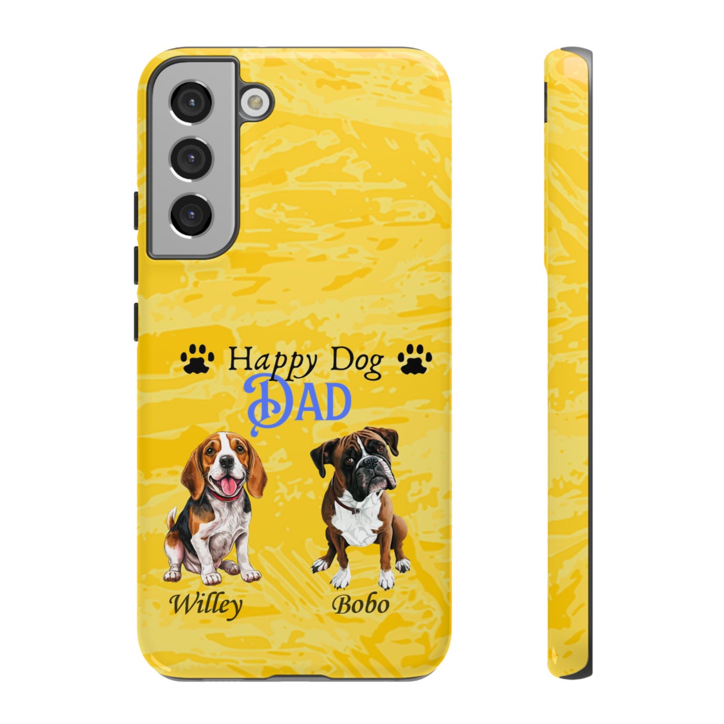 Happy Dog Dad - Personalized - Whimsical Phone Cases - Father's Day