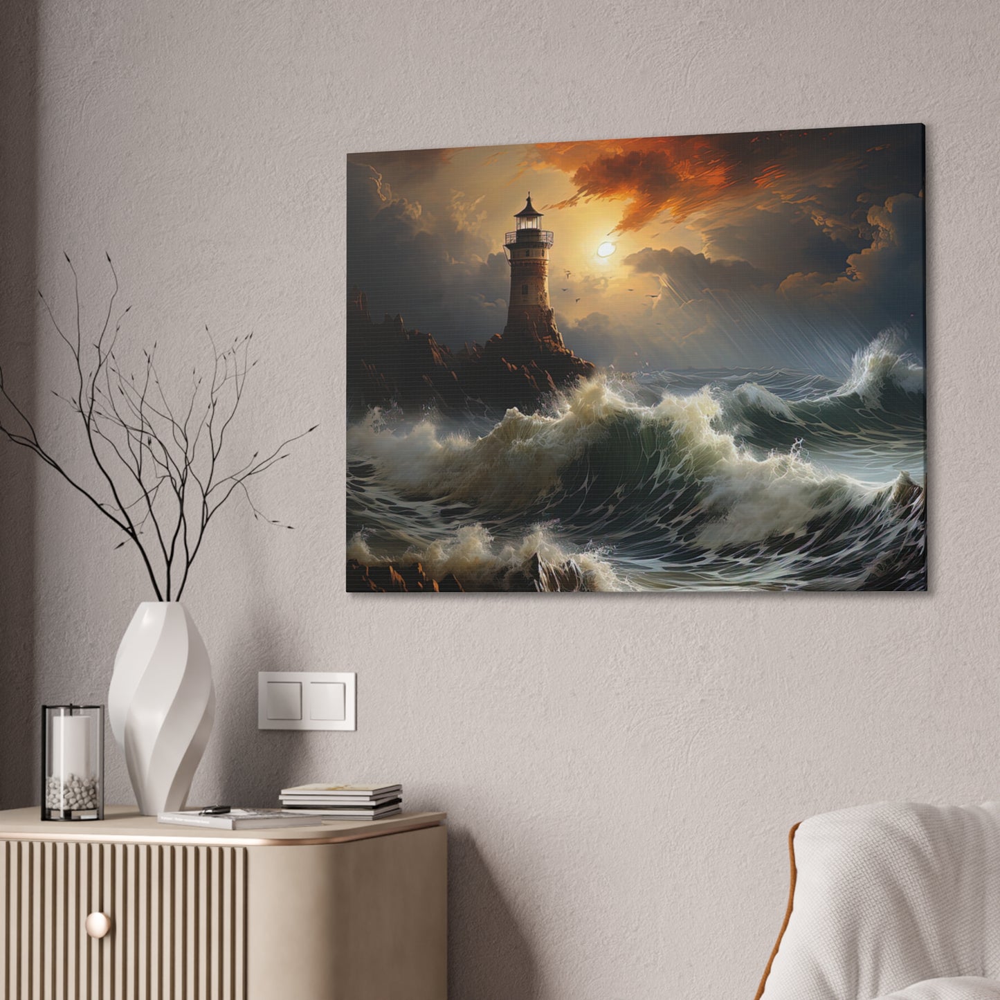 Light House - Canvas Stretched, 0.75"