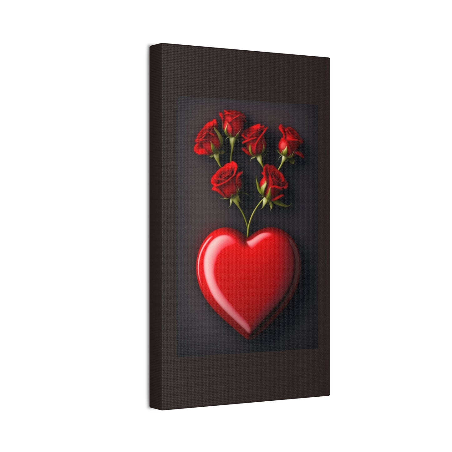 Heart and Roses - Canvas Stretched, 0.75" - Mother's Day