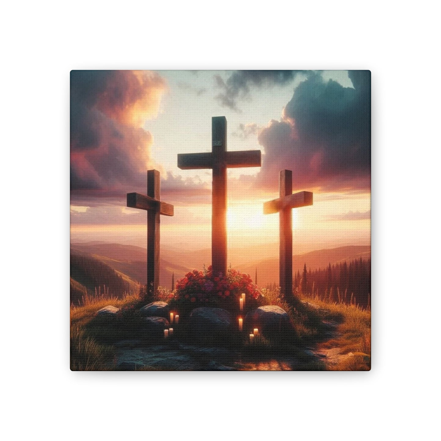 aa-Calvary -  Canvas Stretched, 0.75" - Father's Day - Mother's Day - Easter