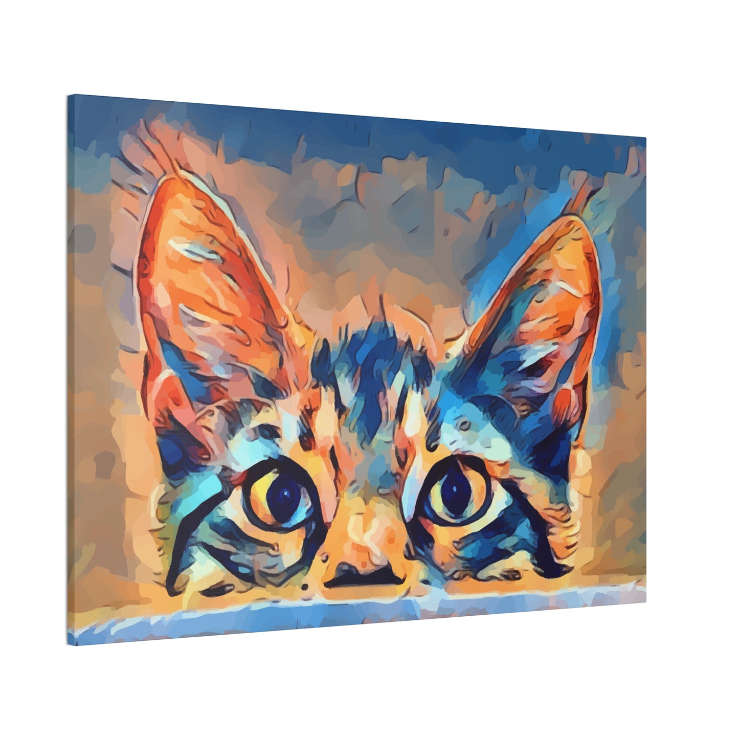 Spying Kitty - Canvas Stretched, 0.75"