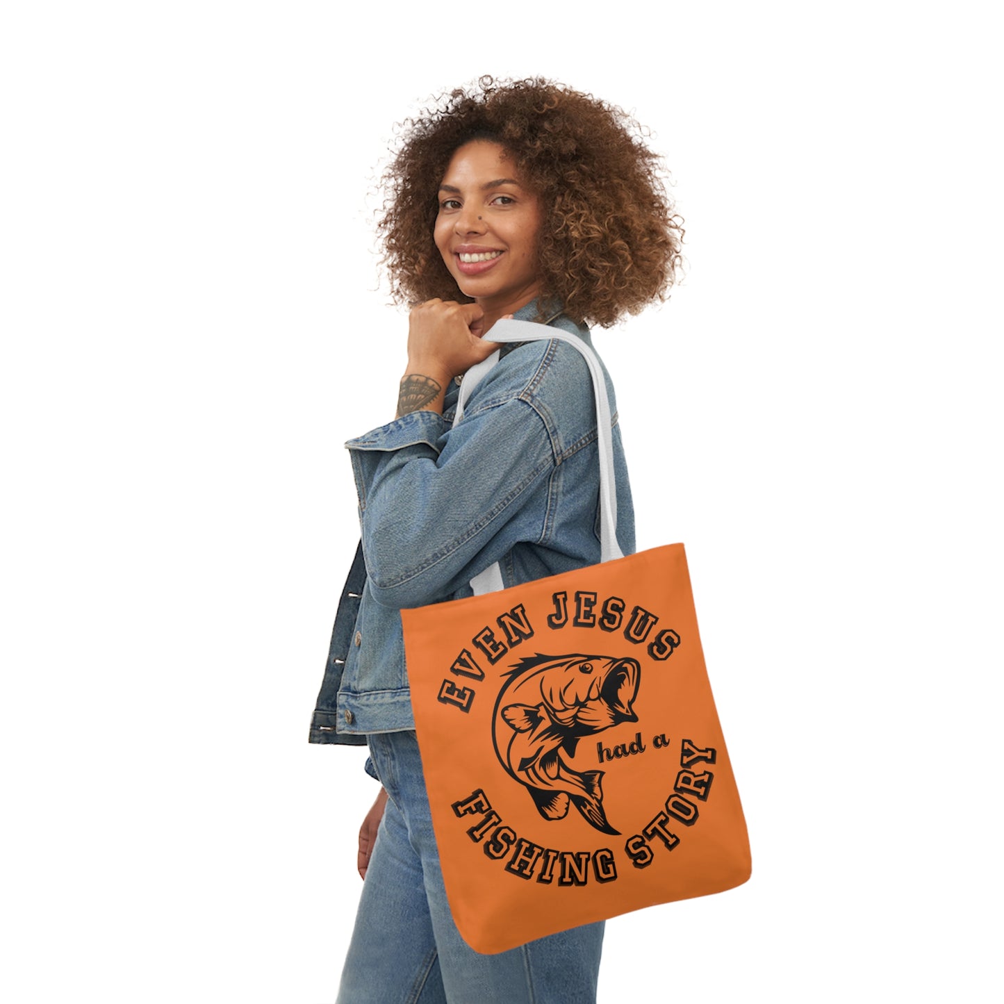 Fishing - Canvas Tote Bag, 5-Color Straps