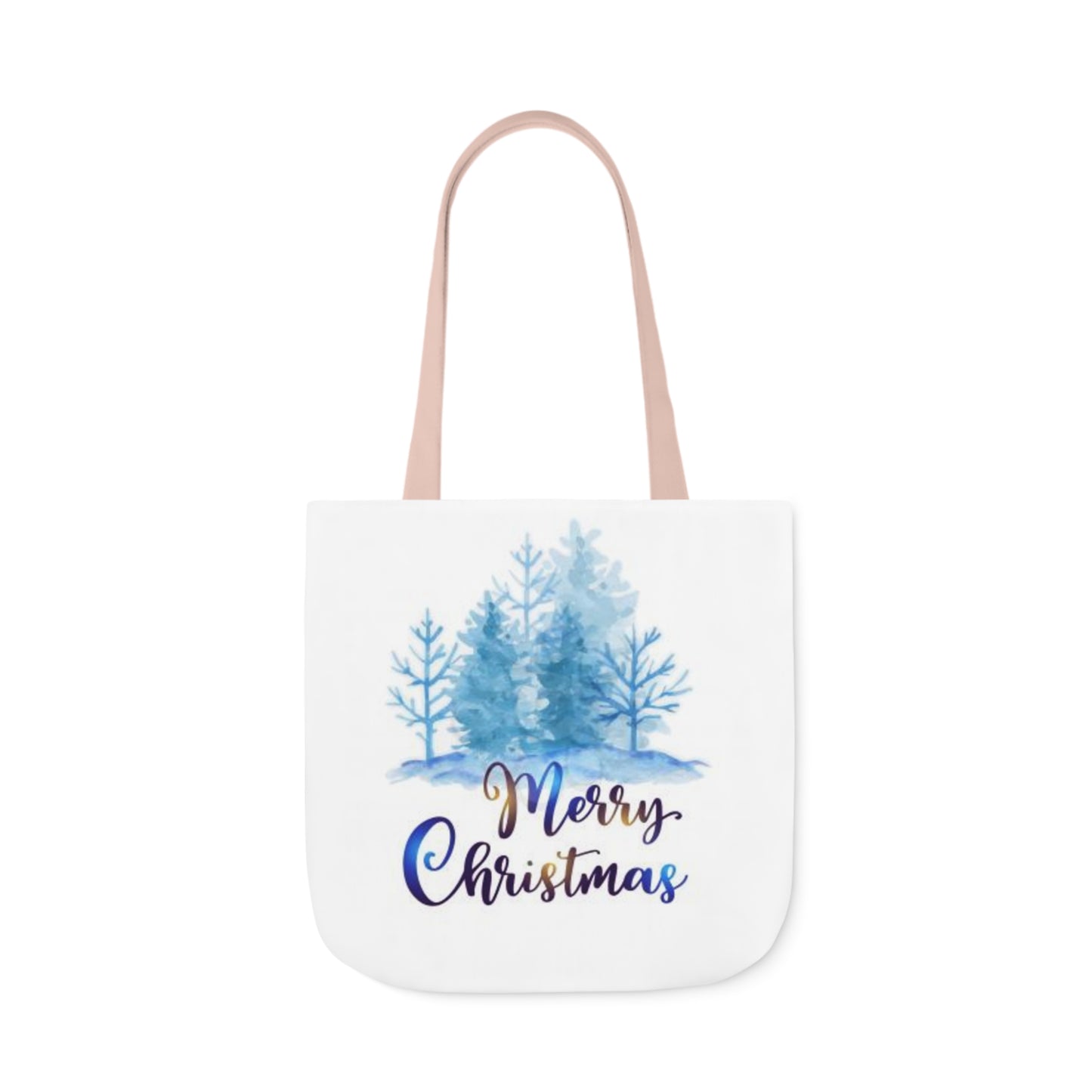 Merry Christmas - Canvas Tote Bag, 5-Color Straps - Christmas