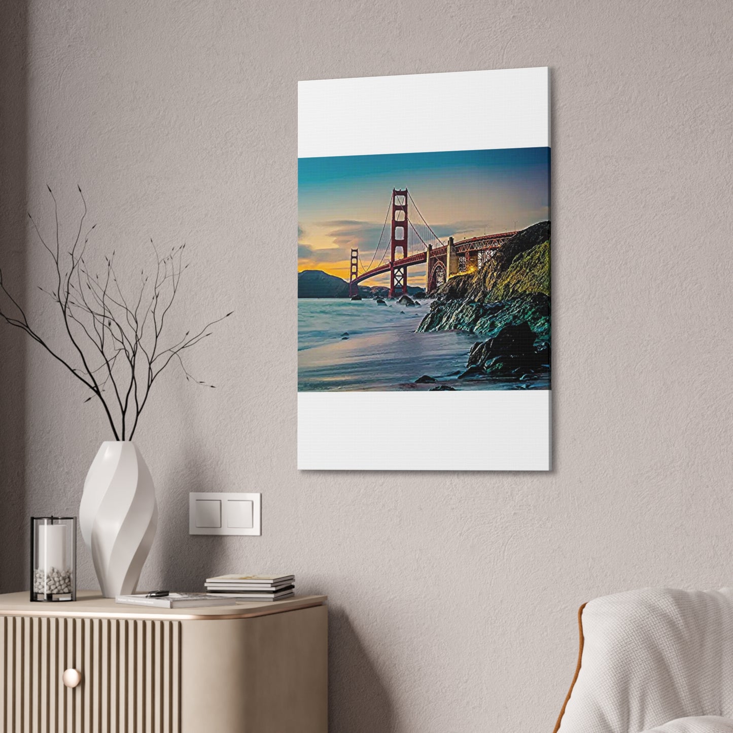 Golden Gate - Canvas Stretched, 0.75"