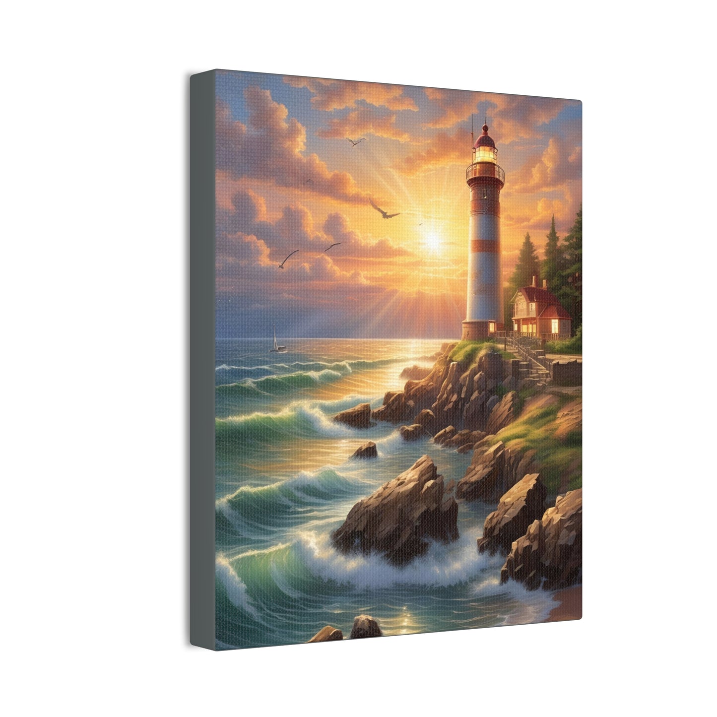 Light House - Canvas Stretched, 0.75"