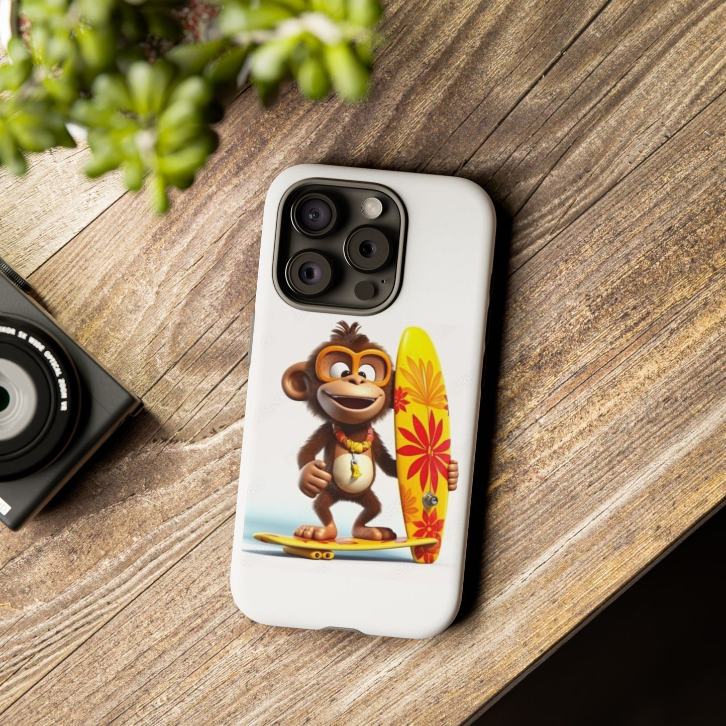 Surfer Monkey -Tough Whimsical Phone Cases