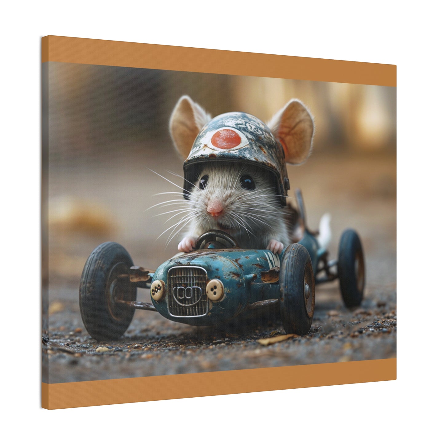 Mouse Racer - Canvas Stretched, 0.75"