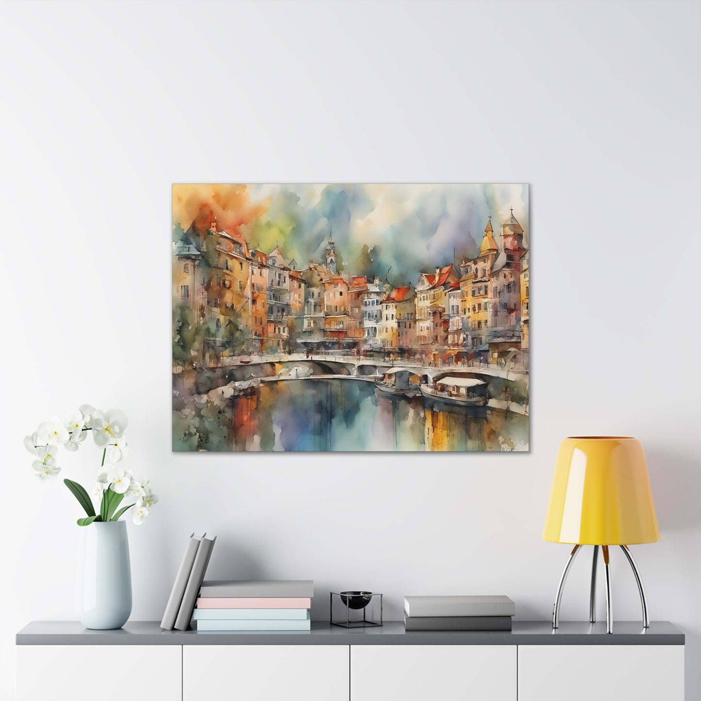Coastal Town - Canvas Stretched, 0.75" - 2026 Wall Art - Places