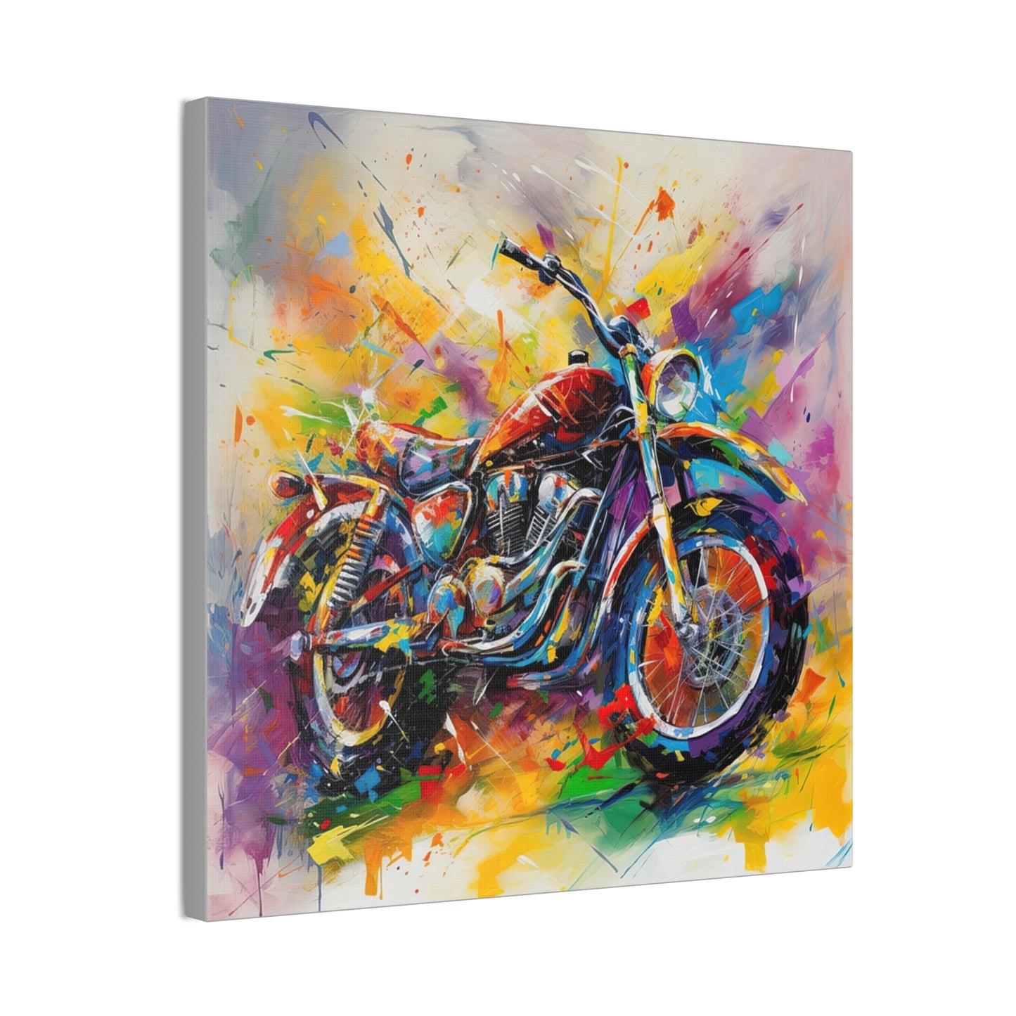 Bike in Oil - Canvas Stretched, 0.75"