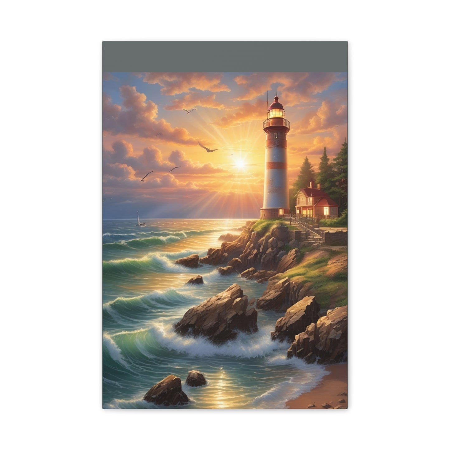 Light House - Canvas Stretched, 0.75"