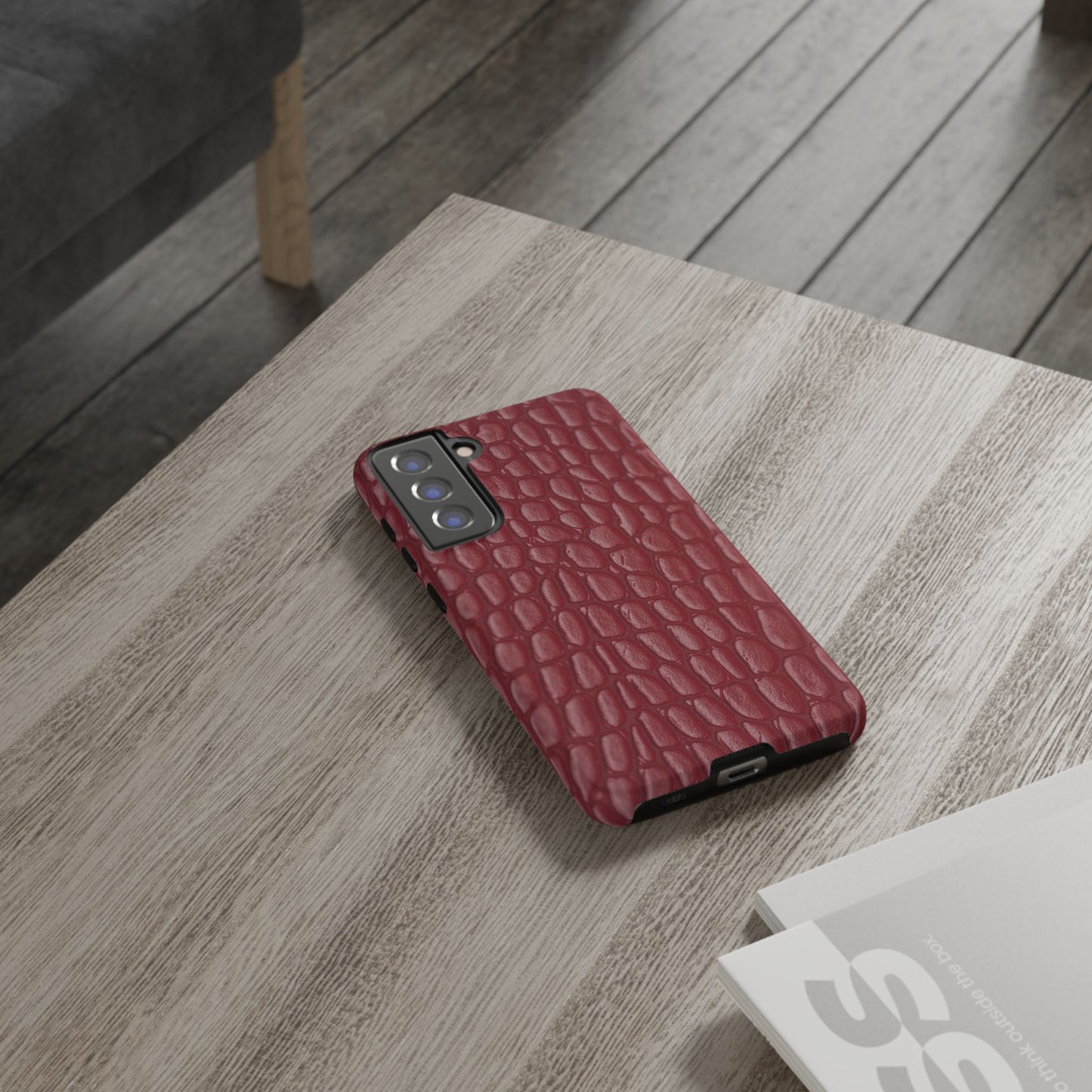 Red Leather - Tough Cases - Whimsical Phone Cases