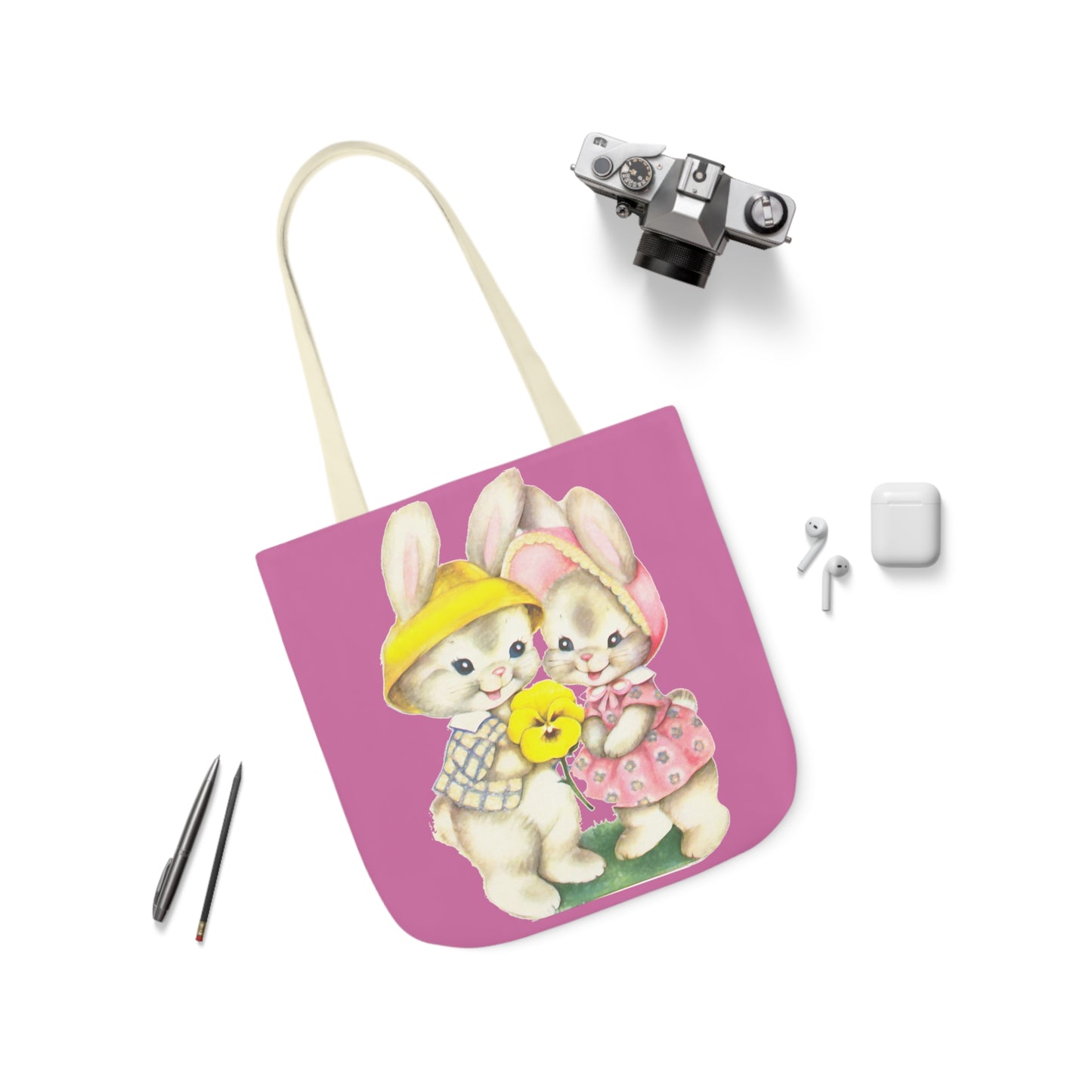 Easter - Canvas Tote Bag, 5-Color Straps