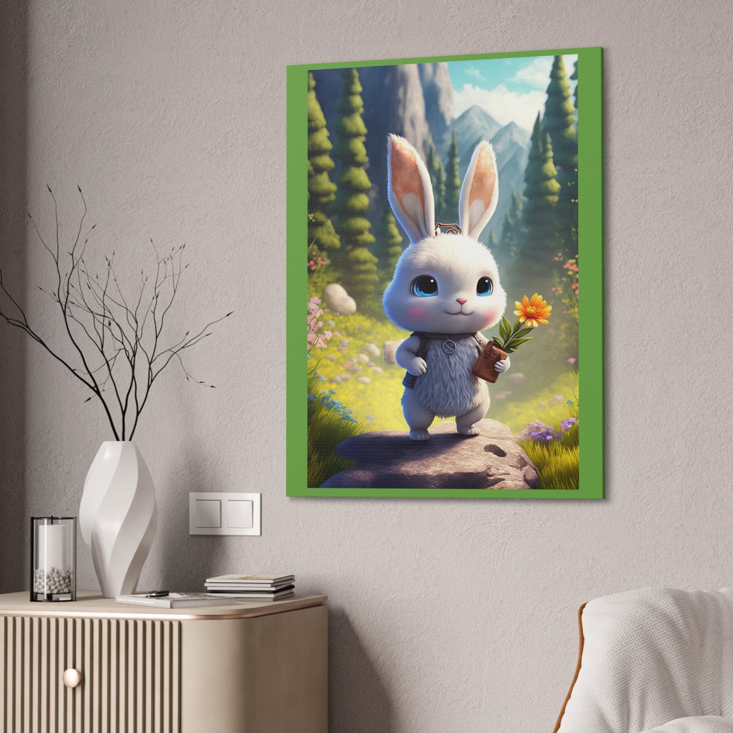 Bunny - Canvas Stretched, 0.75" - Easter