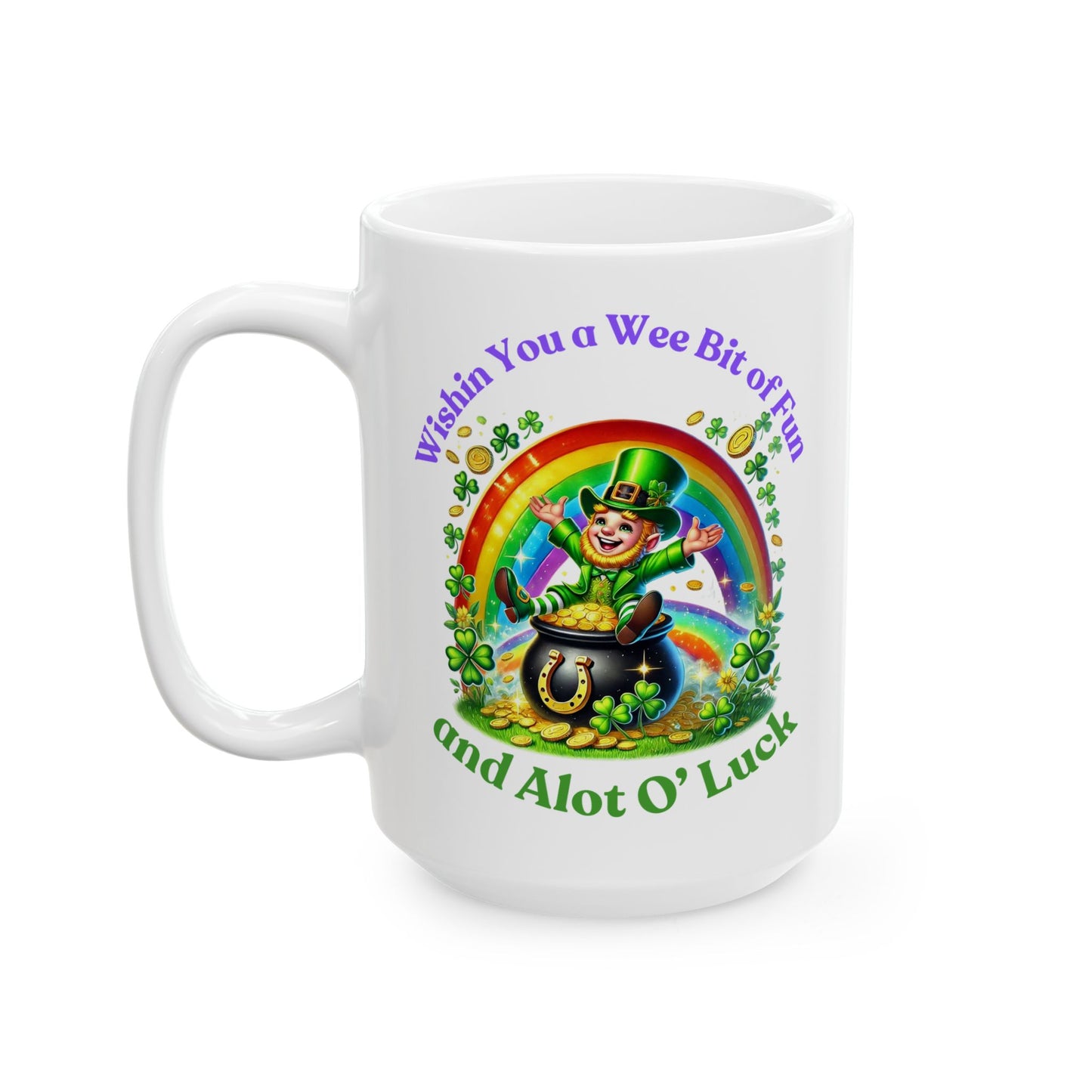 Wee Bit of Fun - Ceramic Mug, (11oz, 15oz) - St. Patrick's Day - Mugs and Tumblers