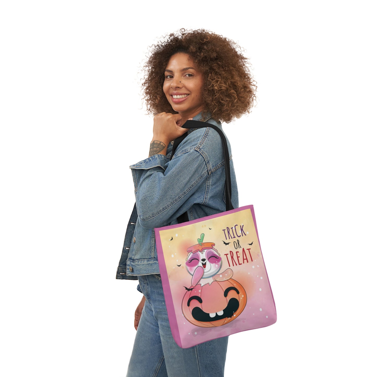 Trick or Treat - Canvas Tote Bag, 5-Color Straps - Halloween