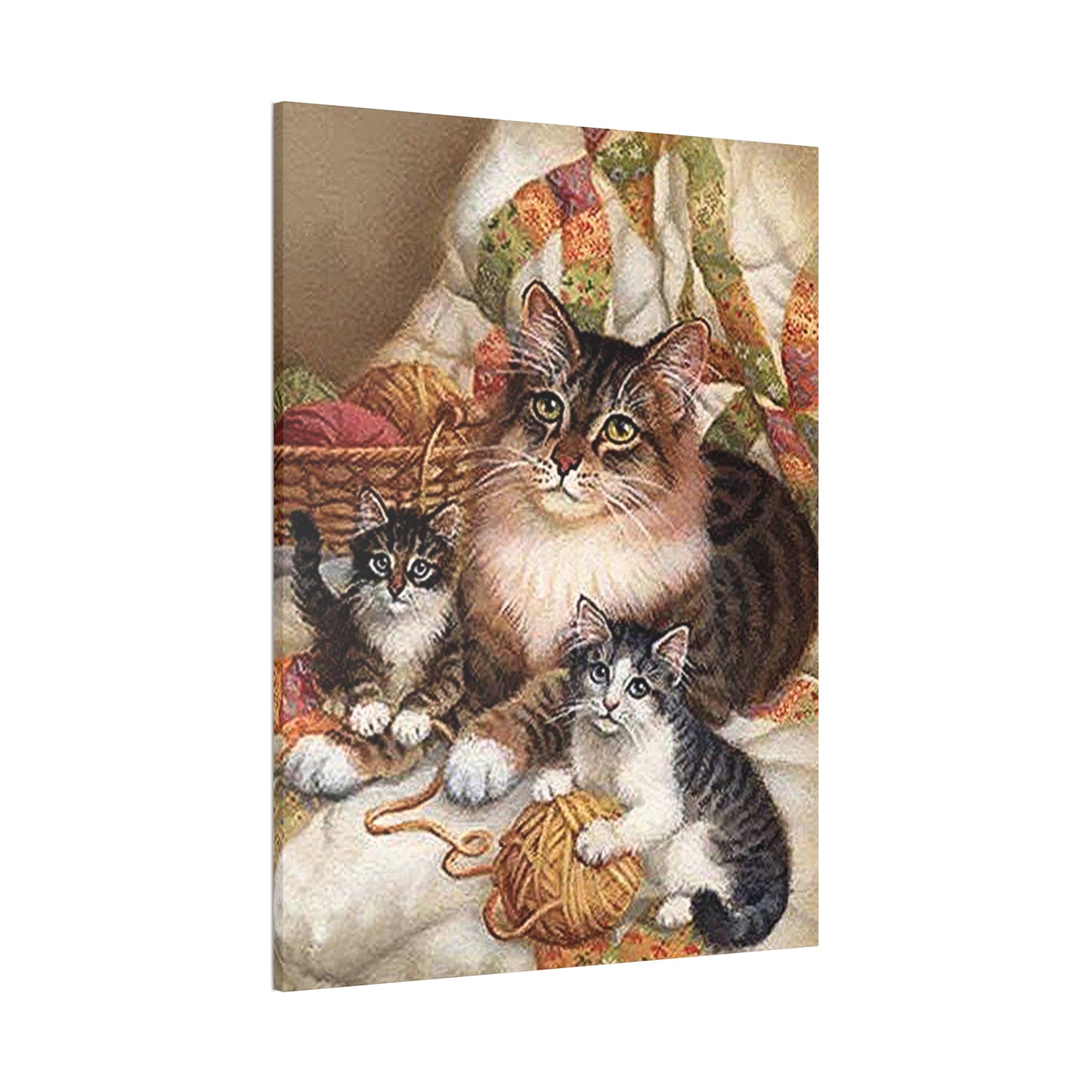 Kitty Family - Canvas Stretched, 0.75"