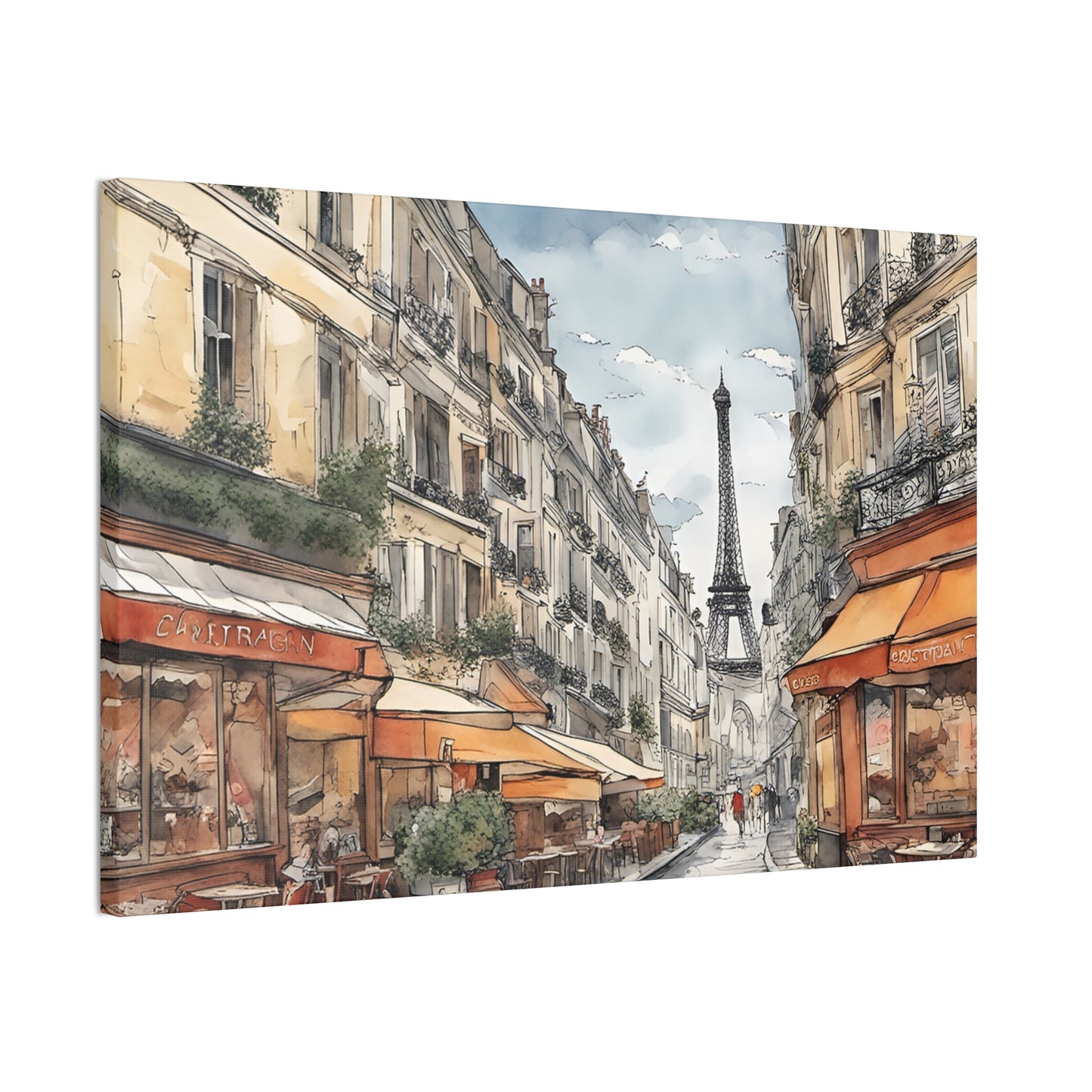 Paris Street - Canvas Stretched, 0.75"