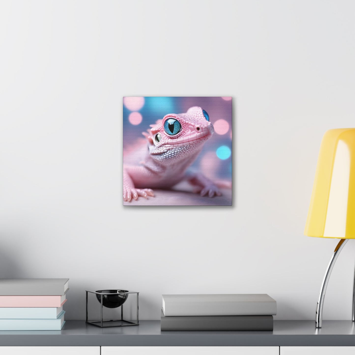 Pink Lizard - Canvas Stretched, 0.75"