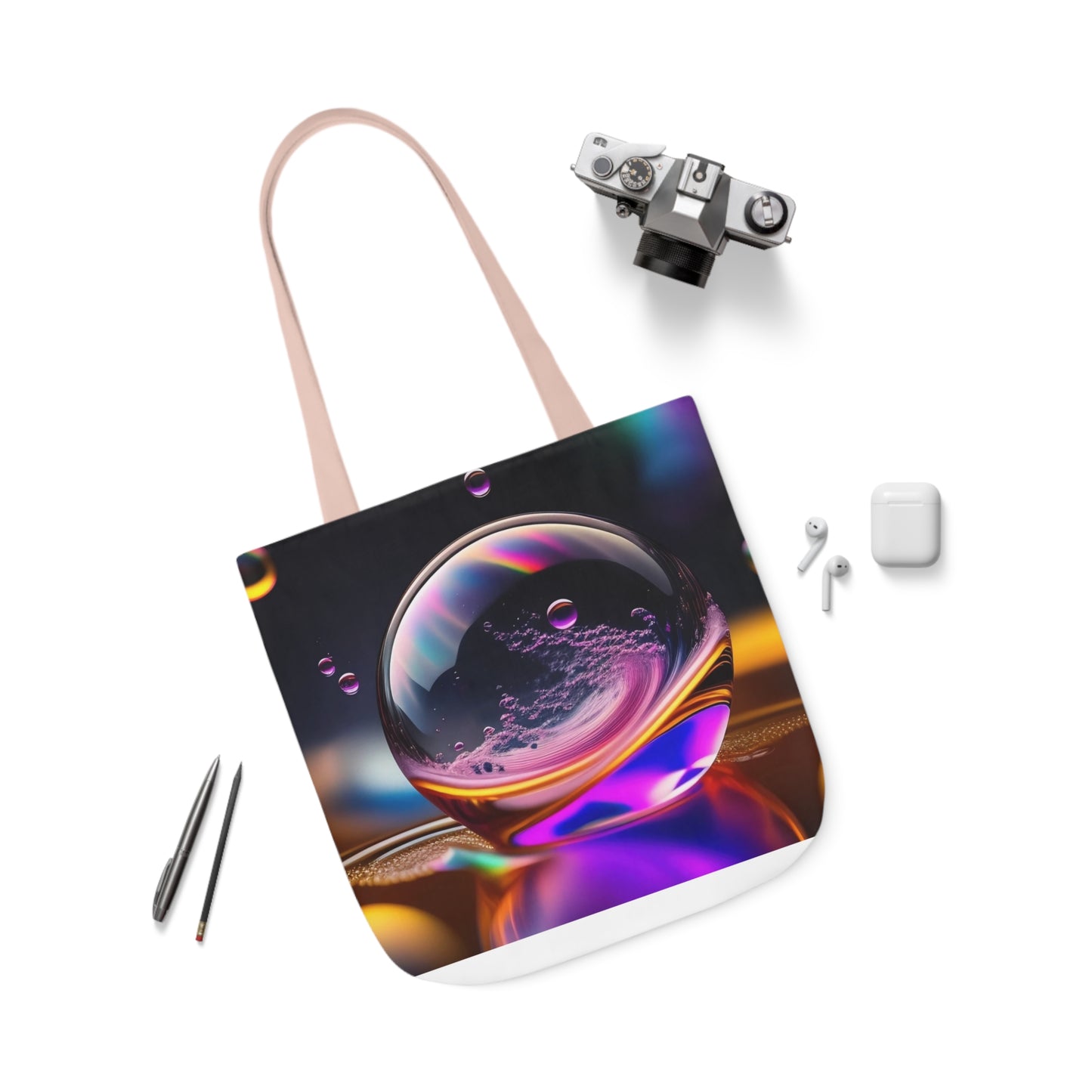 Glass Ball - Canvas Tote Bag, 5-Color Straps