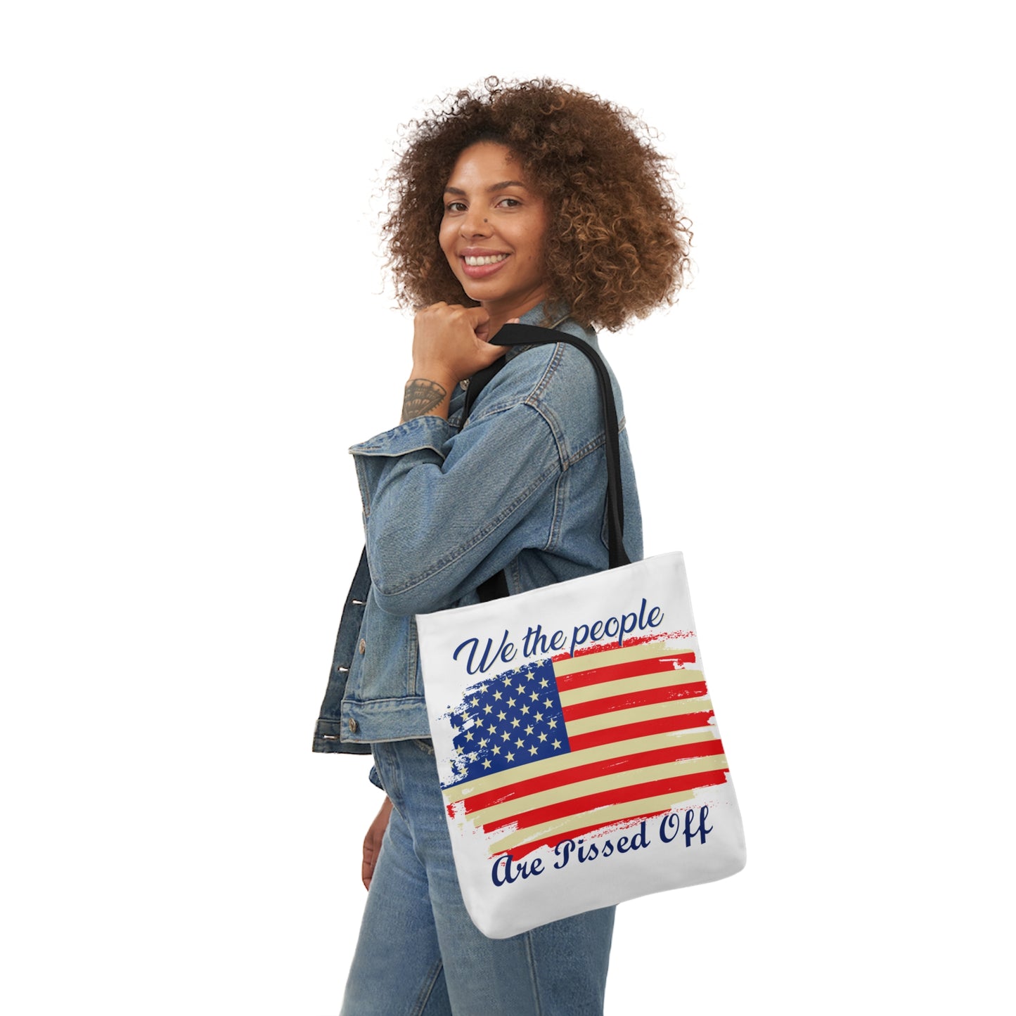 We the People - Canvas Tote Bag, 5-Color Straps - Veterans - Patriotic