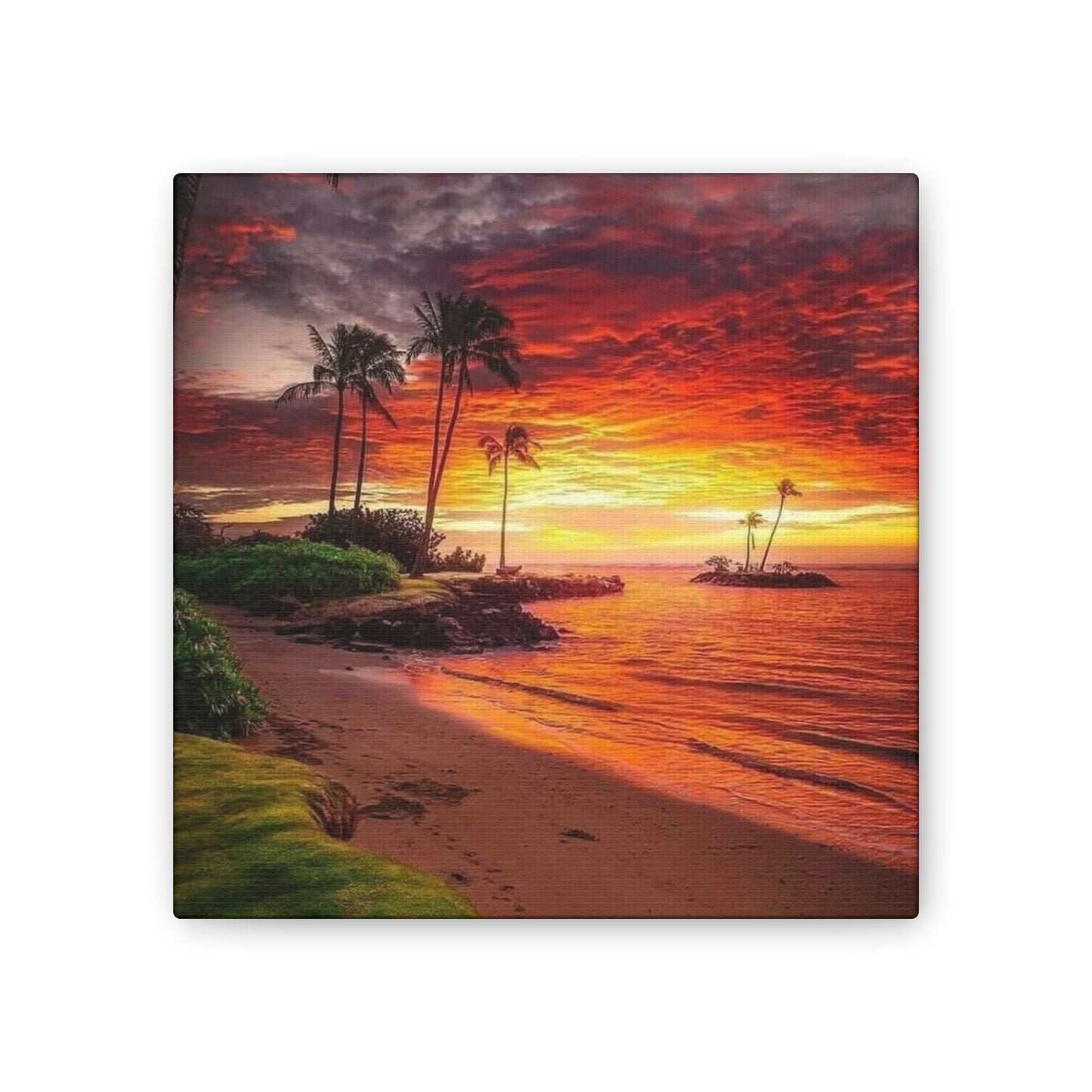 Sunset Island - Canvas Stretched, 0.75"