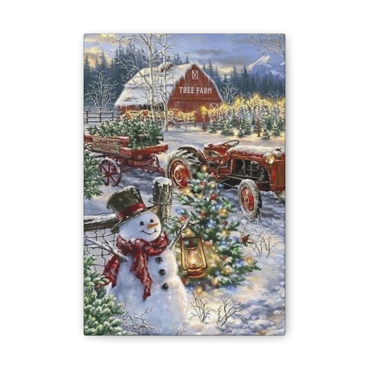 On the Farm - Canvas Stretched, 0.75" Christmas