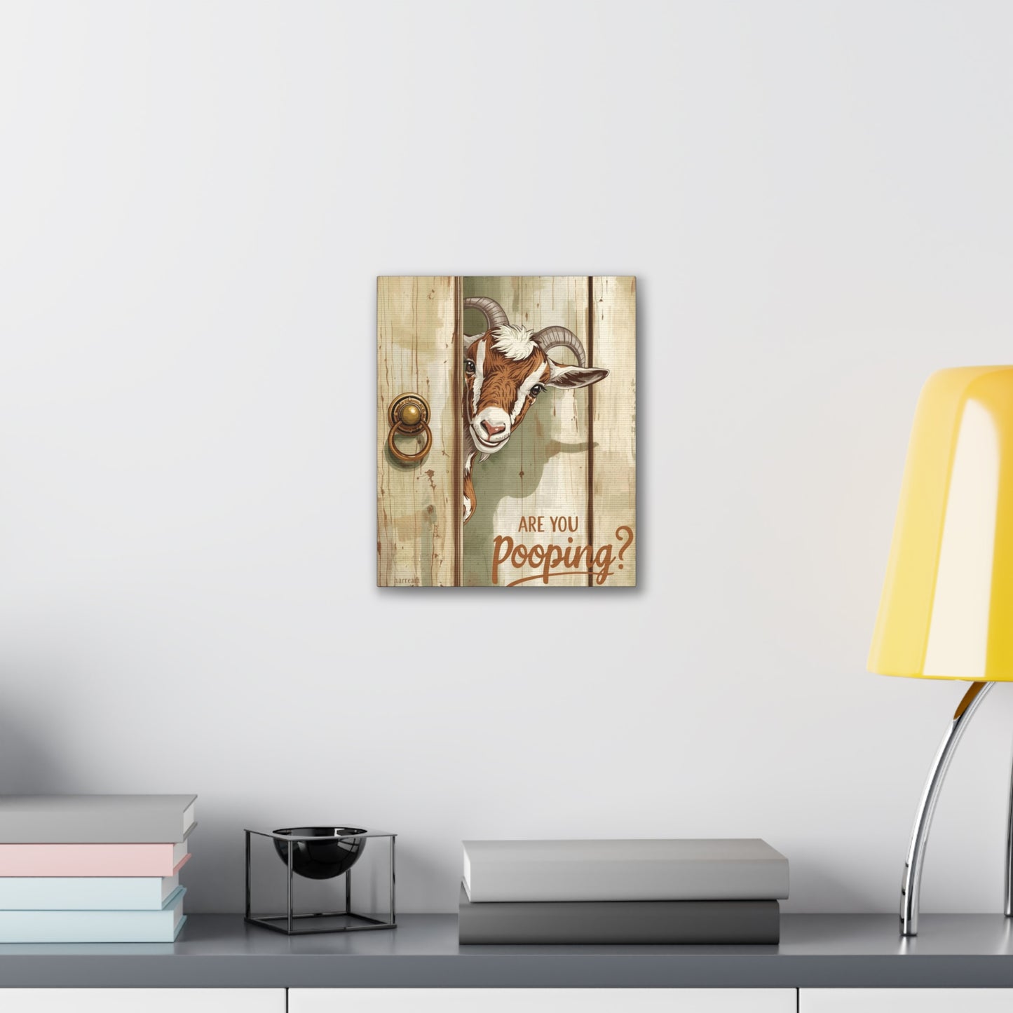 Are You Pooping - Canvas Stretched, 0.75" - 2026 Wall Art - Bathroom Humor