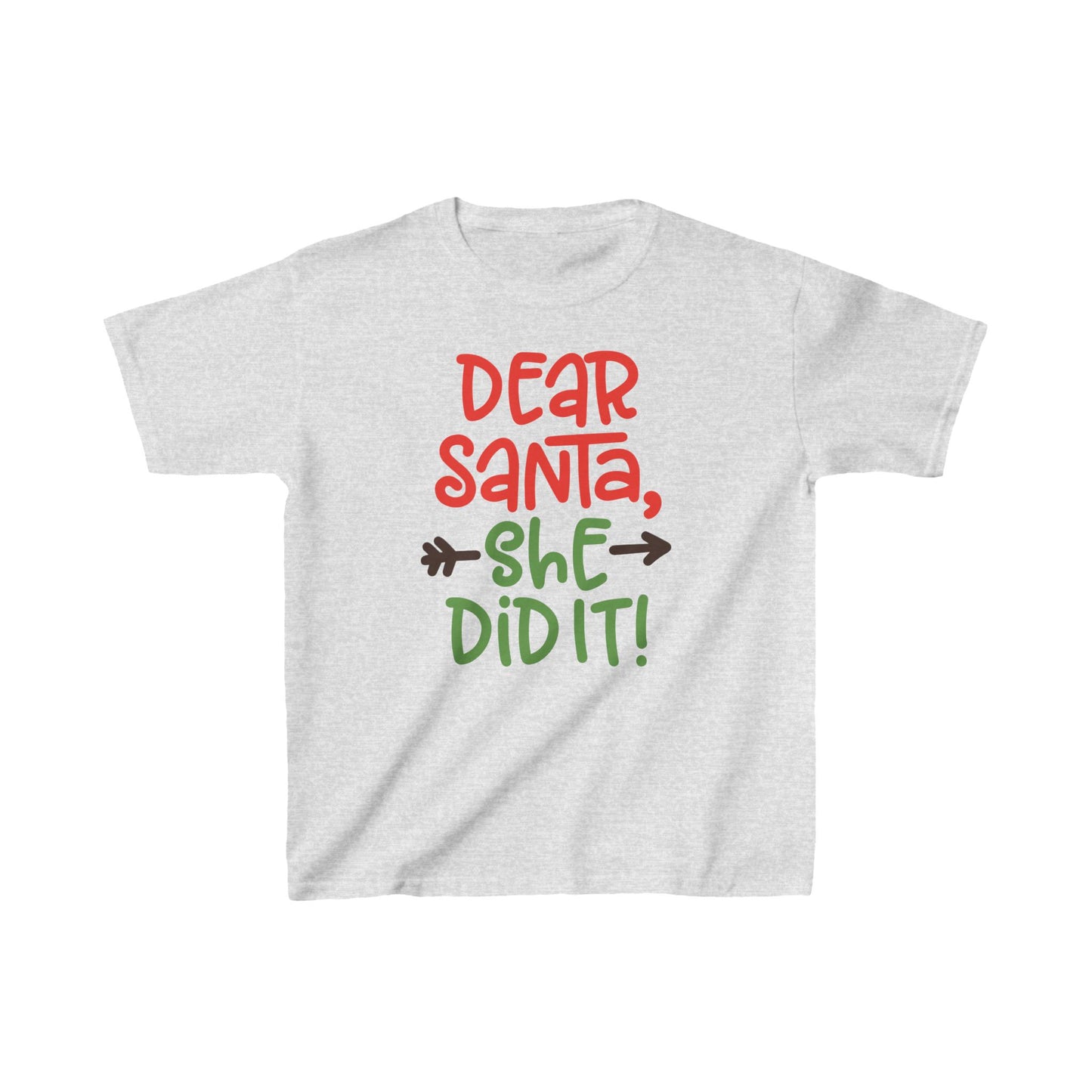 Kids - She Did it -  Heavy Cotton™ T-Shirts - Christmas