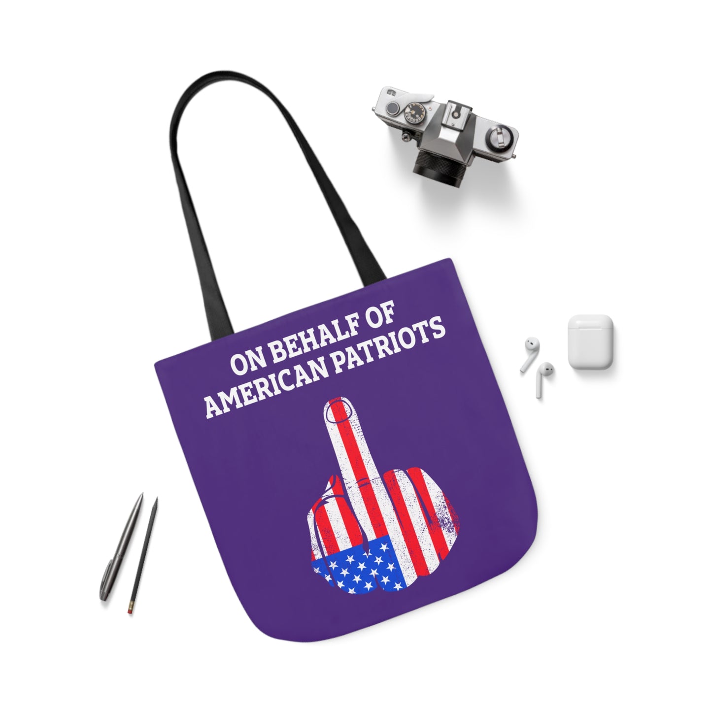 On Behalf - Canvas Tote Bag, 5-Color Straps veterans - Patriotic