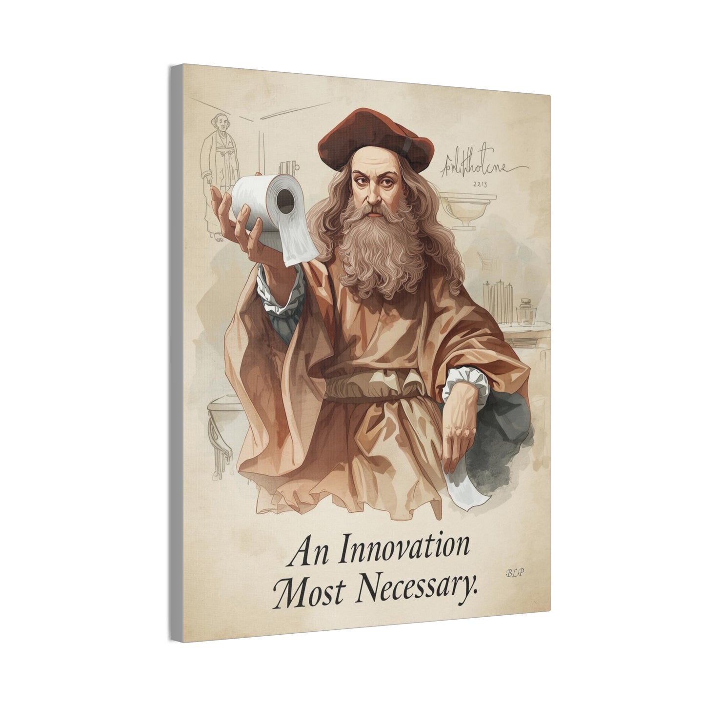 Galileo - Canvas Stretched, 0.75" - 2026 Wall Art - Bathroom Humor