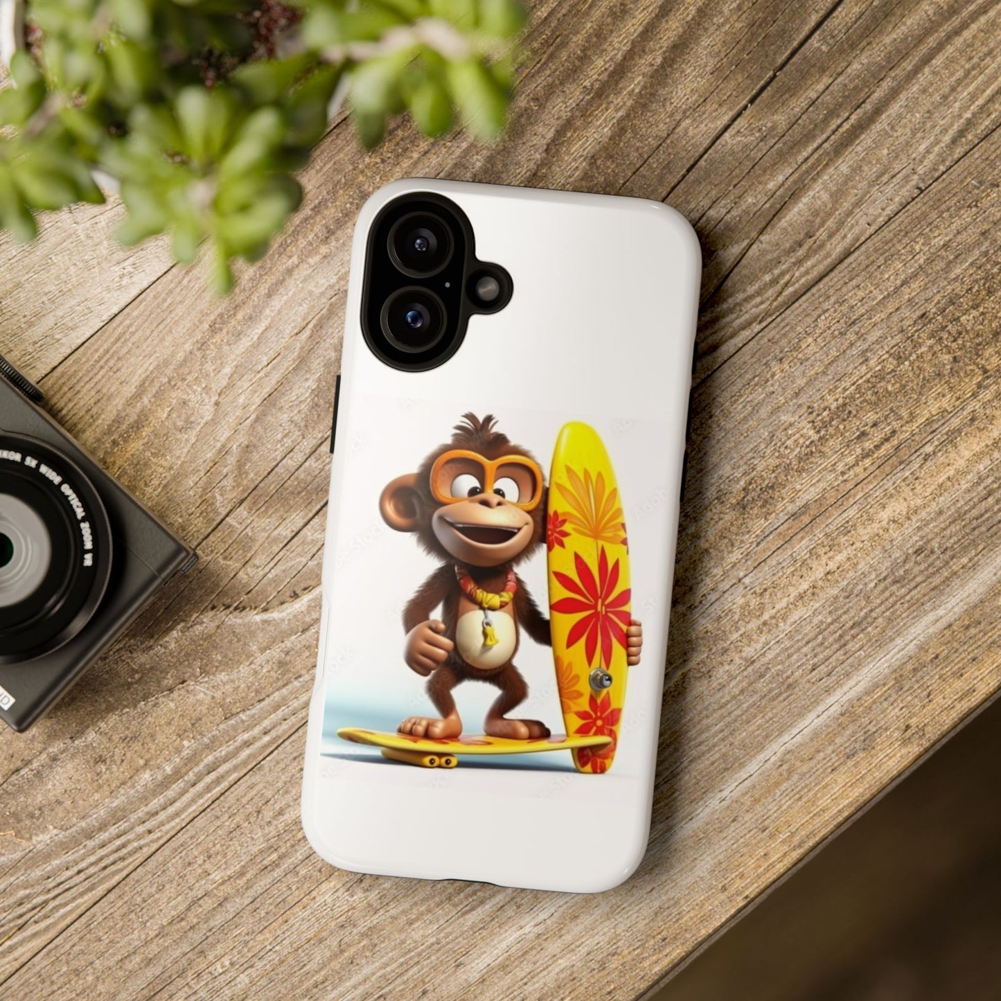 Surfer Monkey -Tough Whimsical Phone Cases