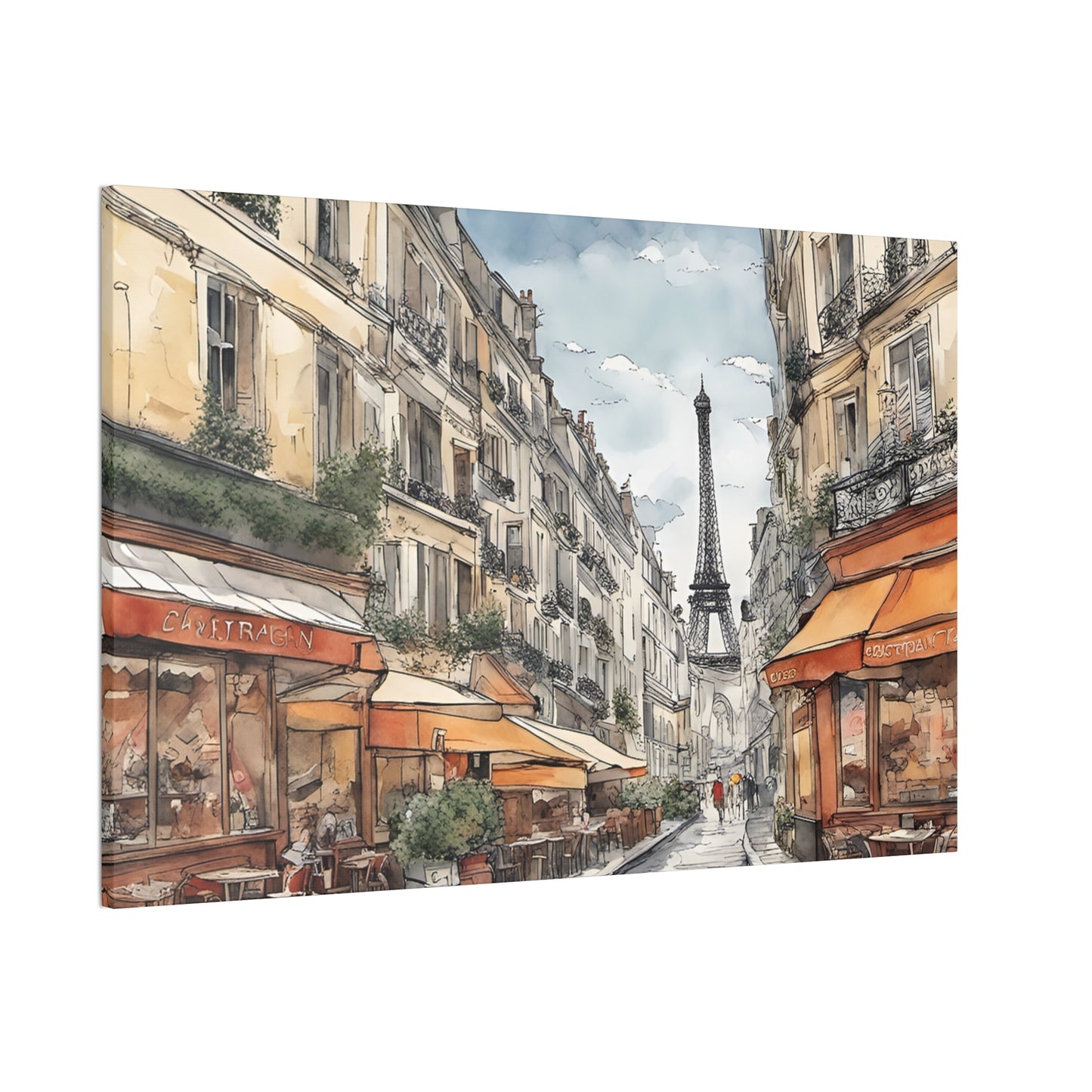 Paris Street - Canvas Stretched, 0.75"