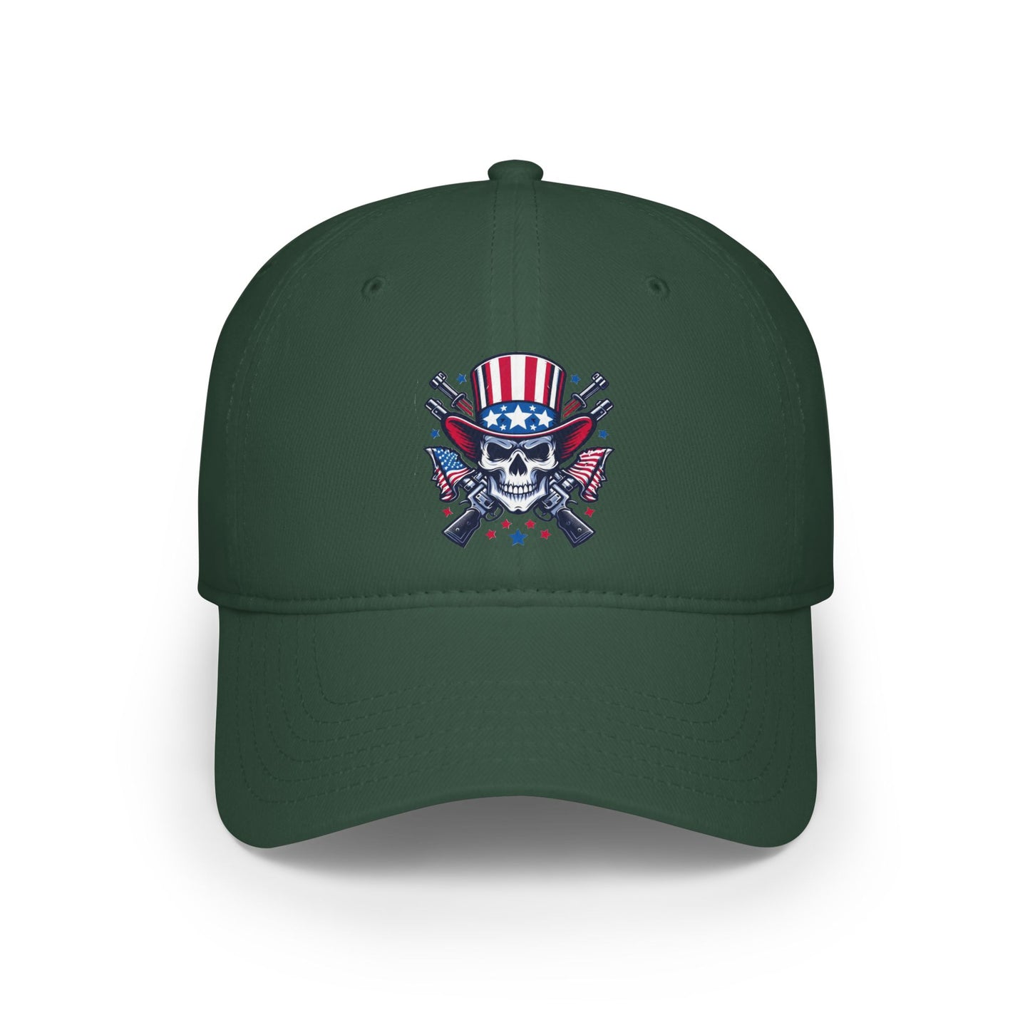 Flag Skull - Low Profile Baseball Cap