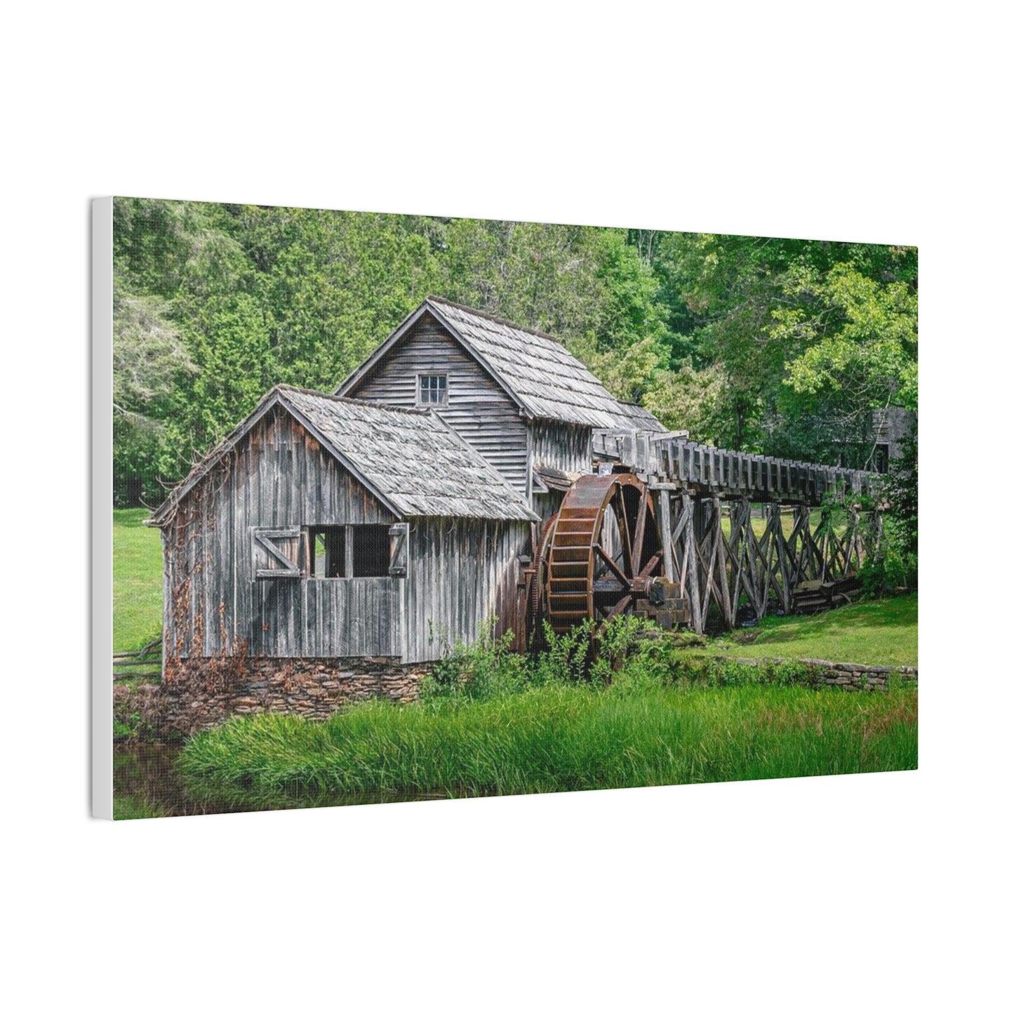 Water Wheel - Canvas Stretched, 0.75"