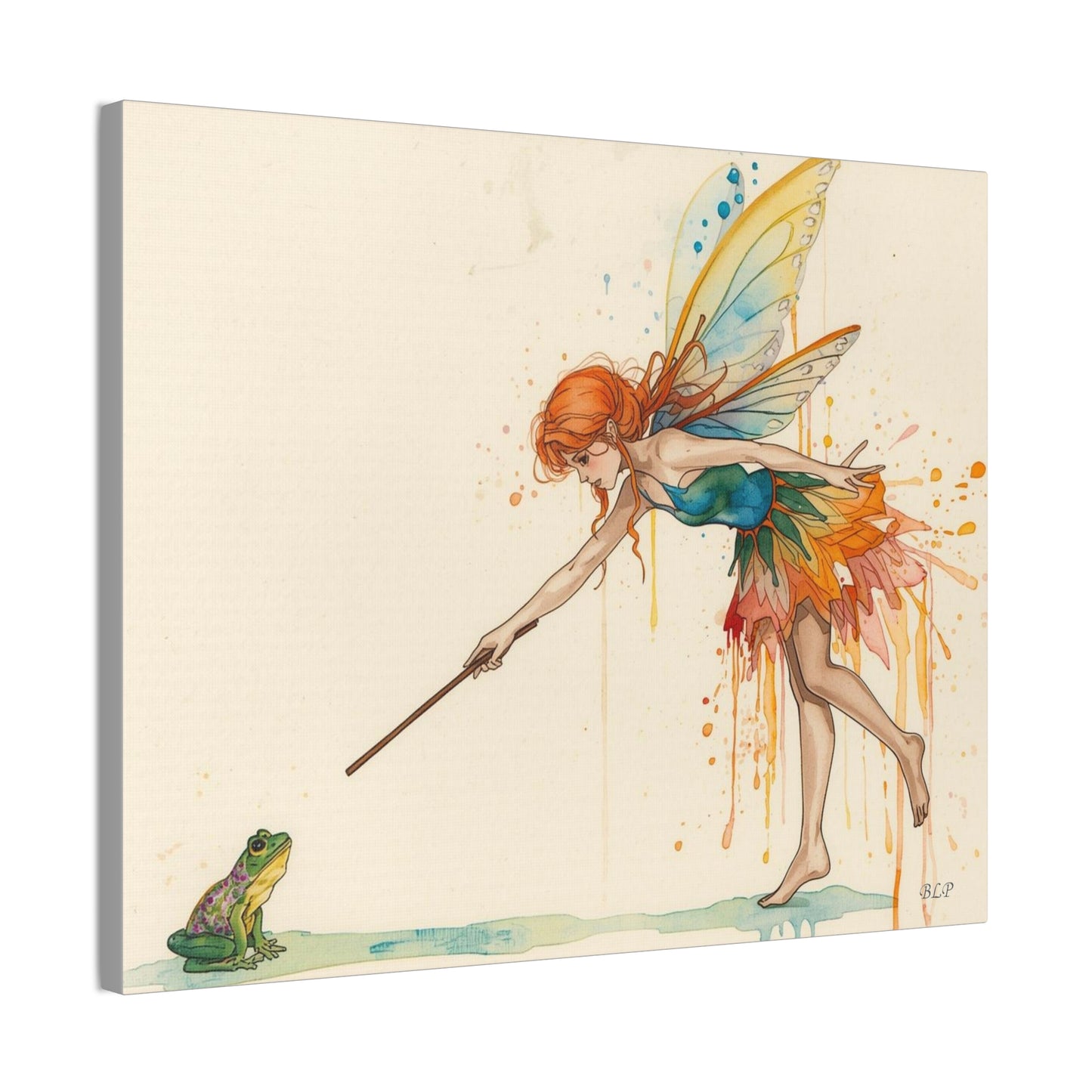 Fairy and the Frog - Canvas Stretched, 0.75" - Wall Art 2026 - Creative