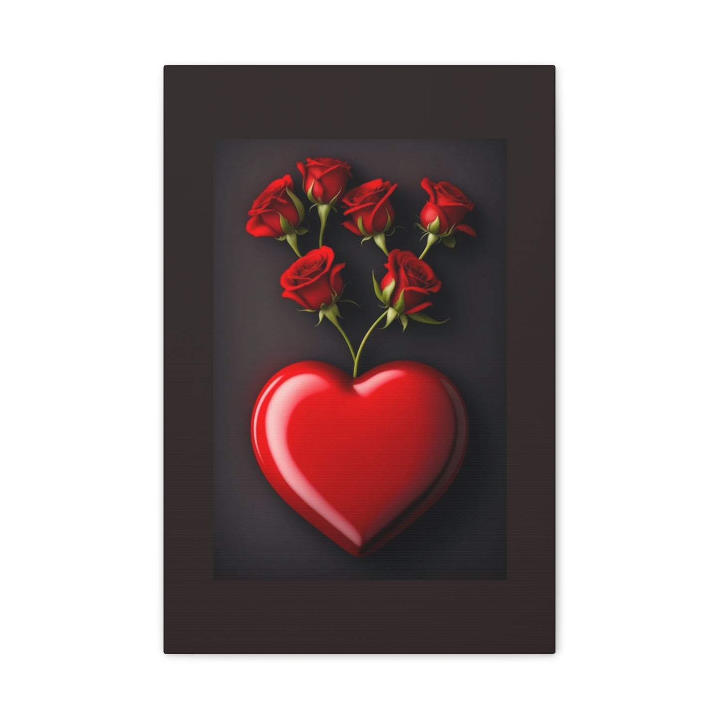 Heart and Roses - Canvas Stretched, 0.75" - Mother's Day