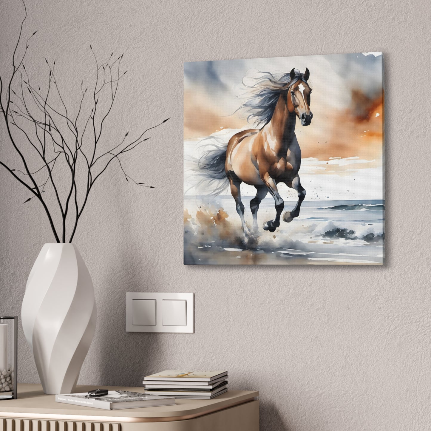 Ab - Beautiful Horse - Canvas Stretched, 0.75"