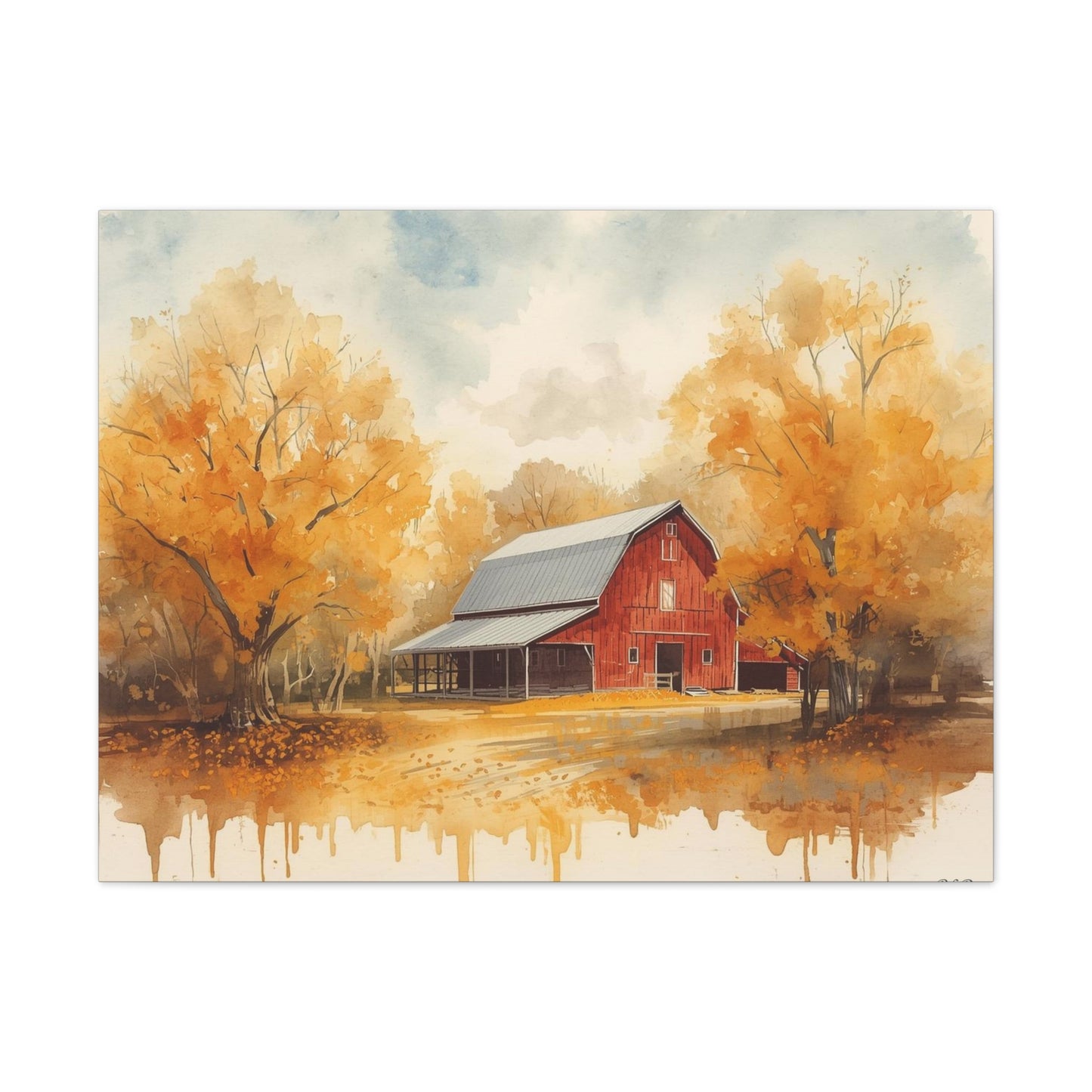 Red Barn - Canvas Stretched, 0.75"- 2026 Wall Art