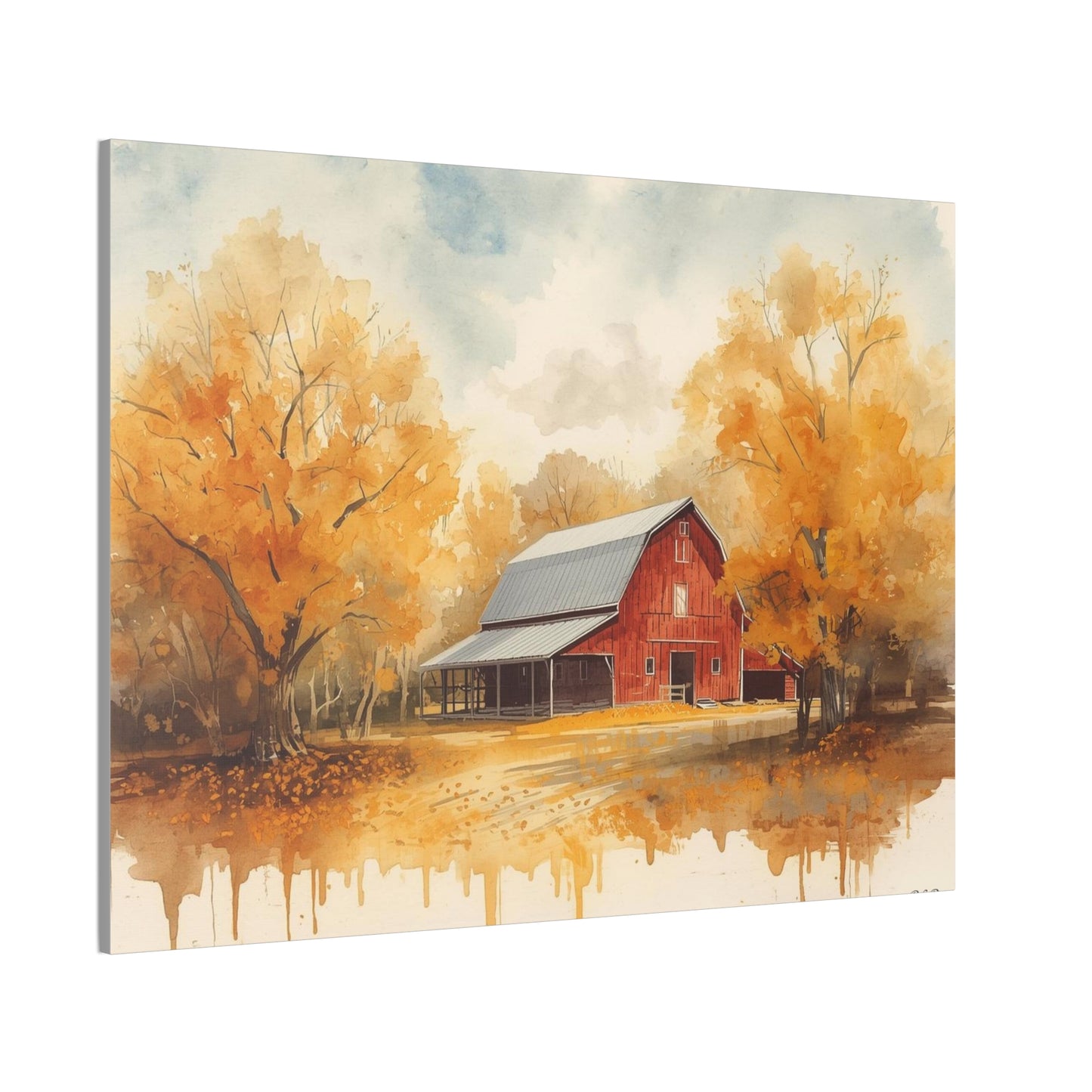 Red Barn - Canvas Stretched, 0.75"- 2026 Wall Art