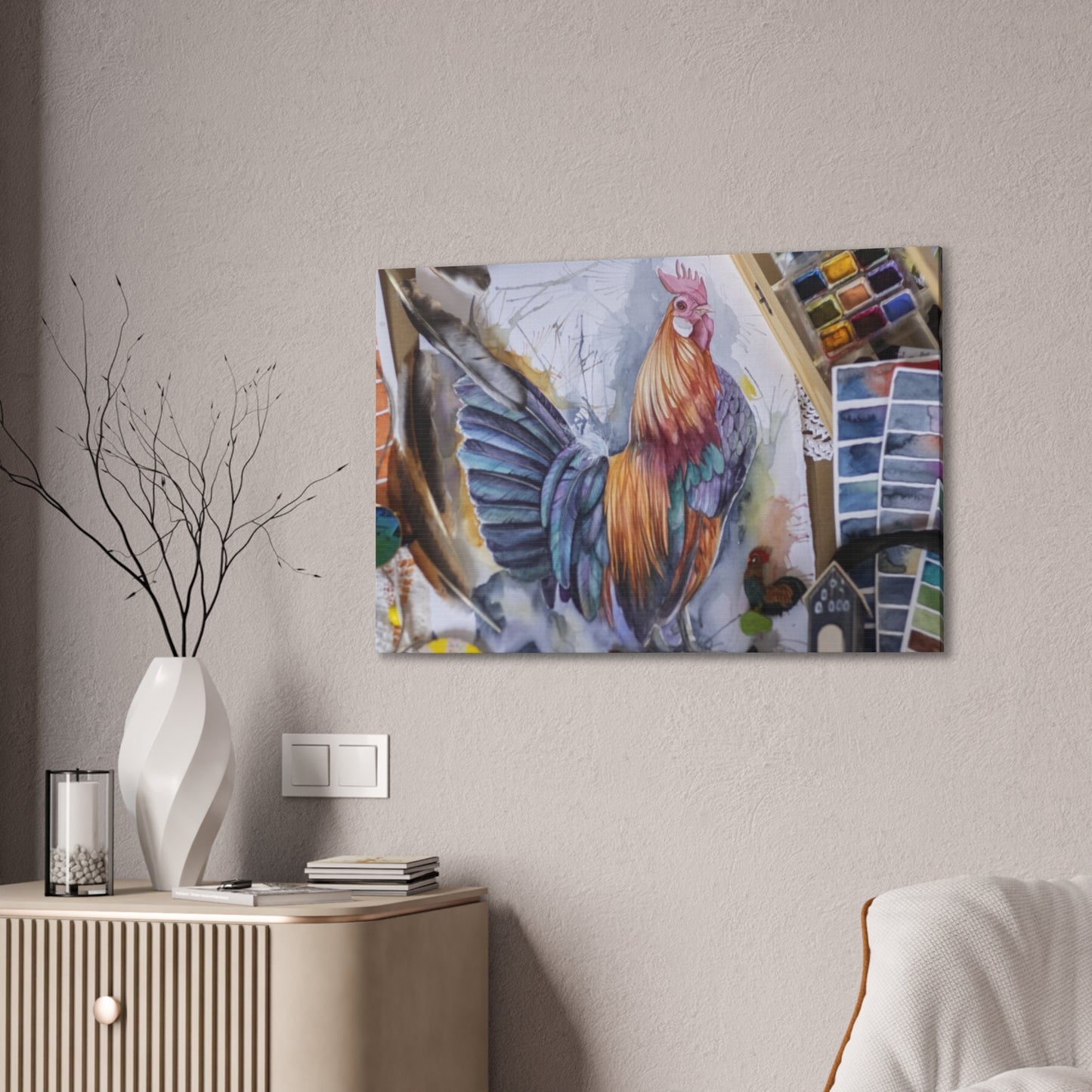 Rooster Art - Canvas Stretched, 0.75"