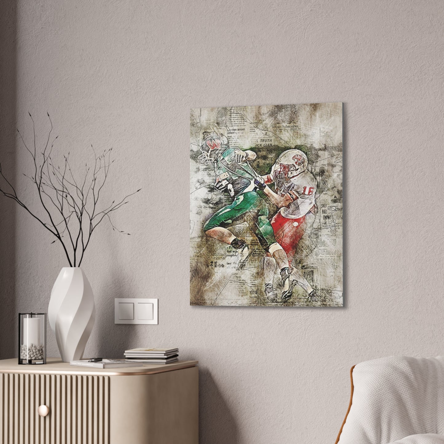 Football - Canvas Stretched, 0.75" - 2026 Wall Art - Sports