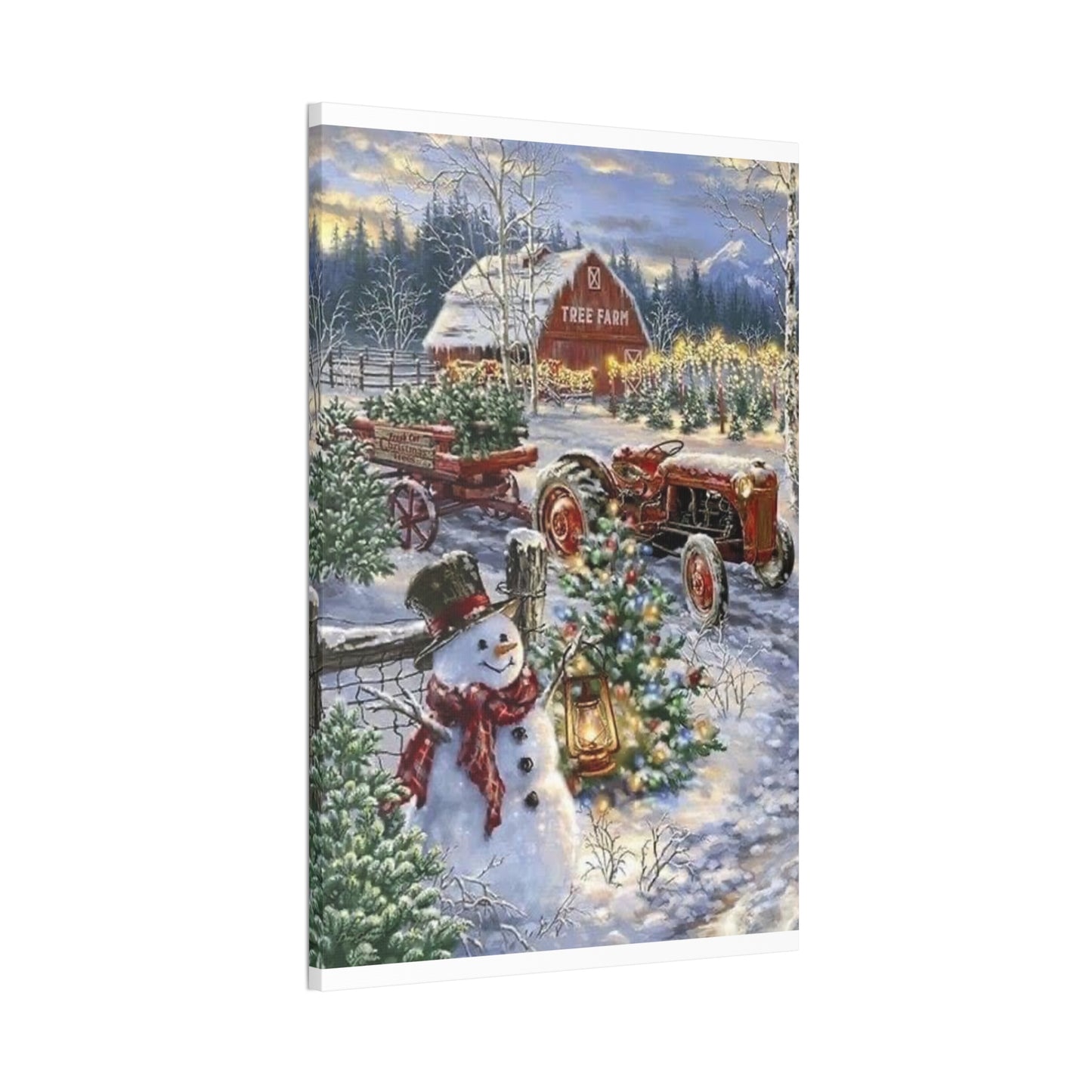 On the Farm - Canvas Stretched, 0.75" Christmas